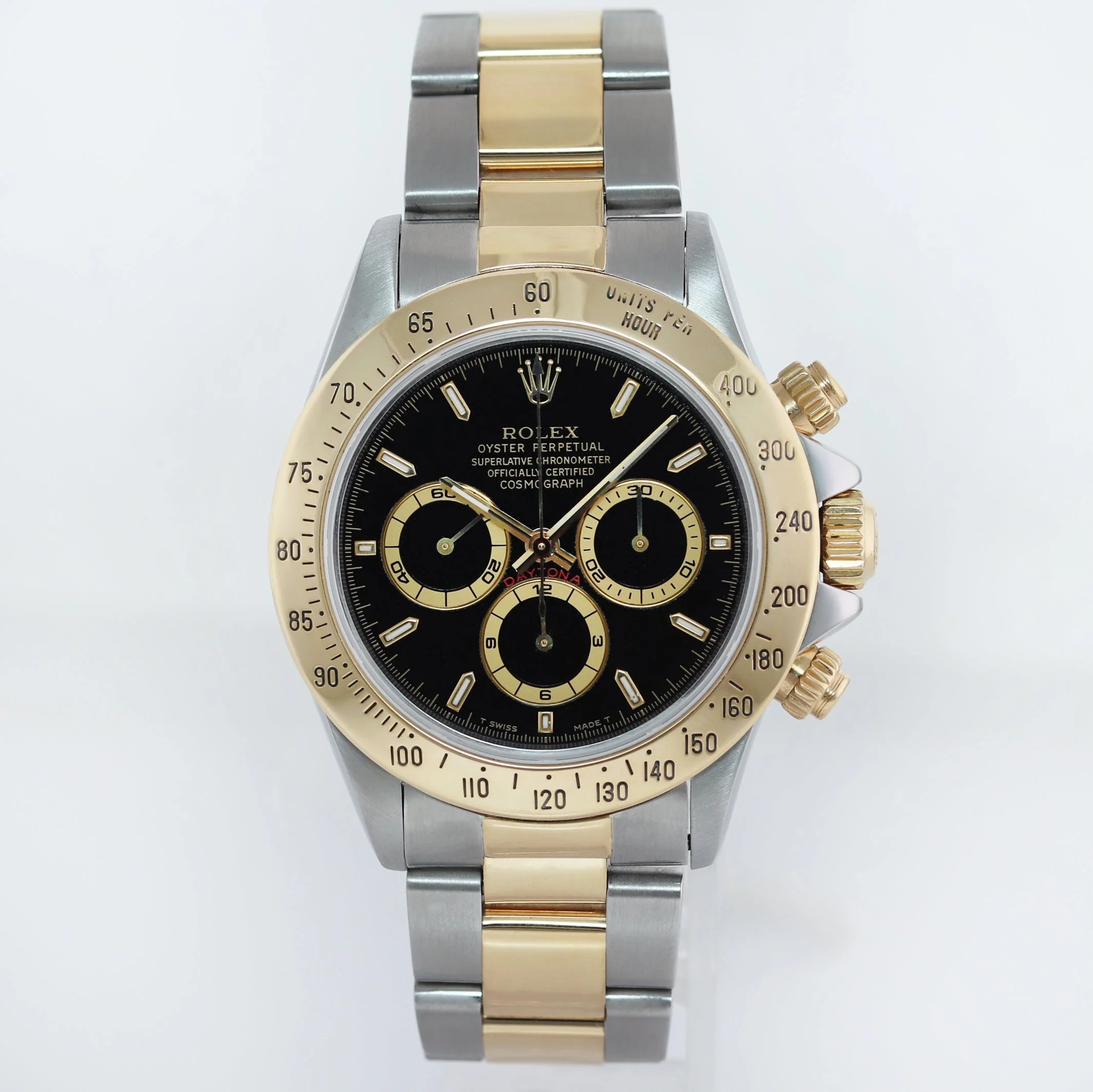1997 MINT Rolex Daytona 16523 Zenith Black Yellow Gold Two Tone Watch Box - Image 2