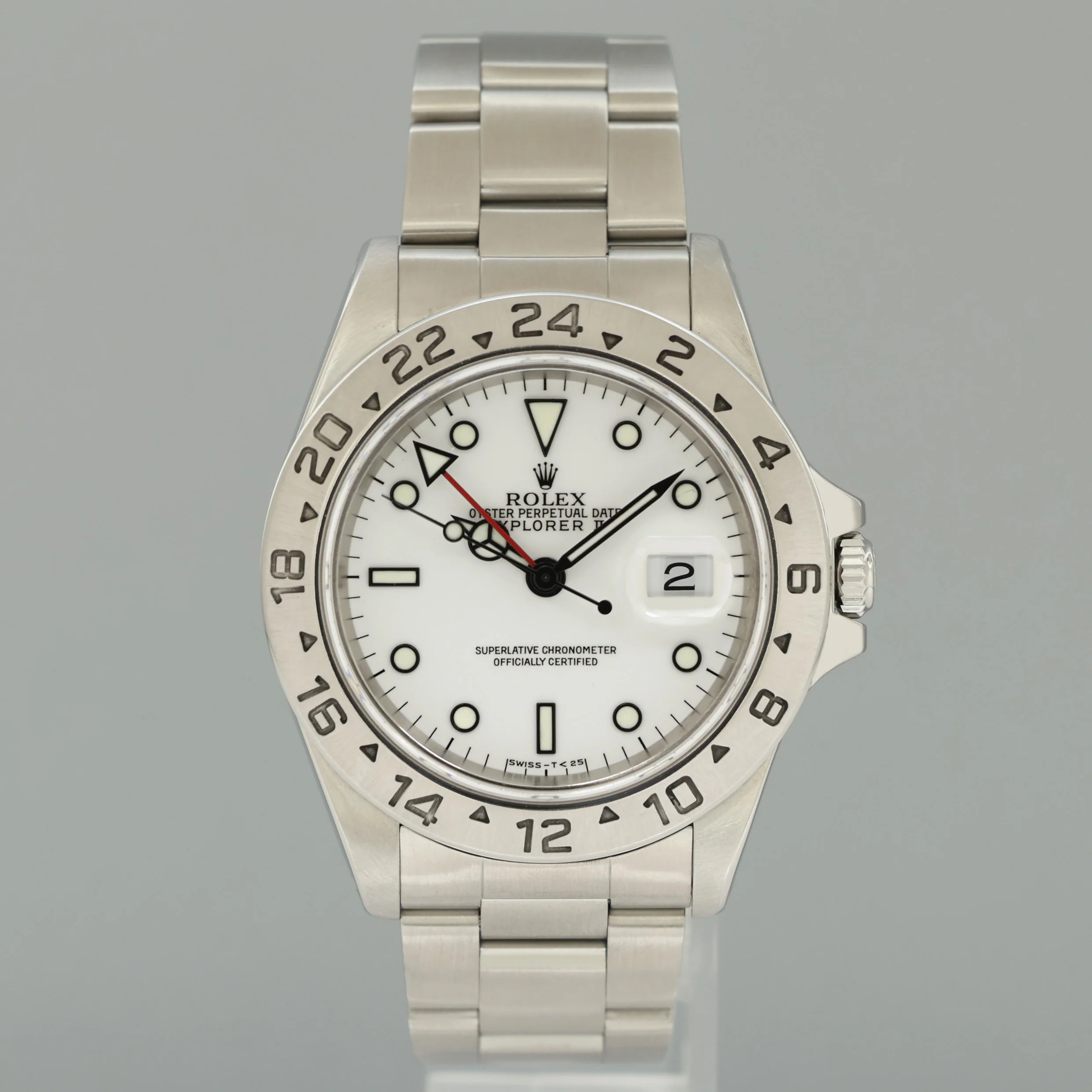 1998 MINT Rolex Explorer II White 16570 40mm Tritium Polar GMT Watch Box - Image 2