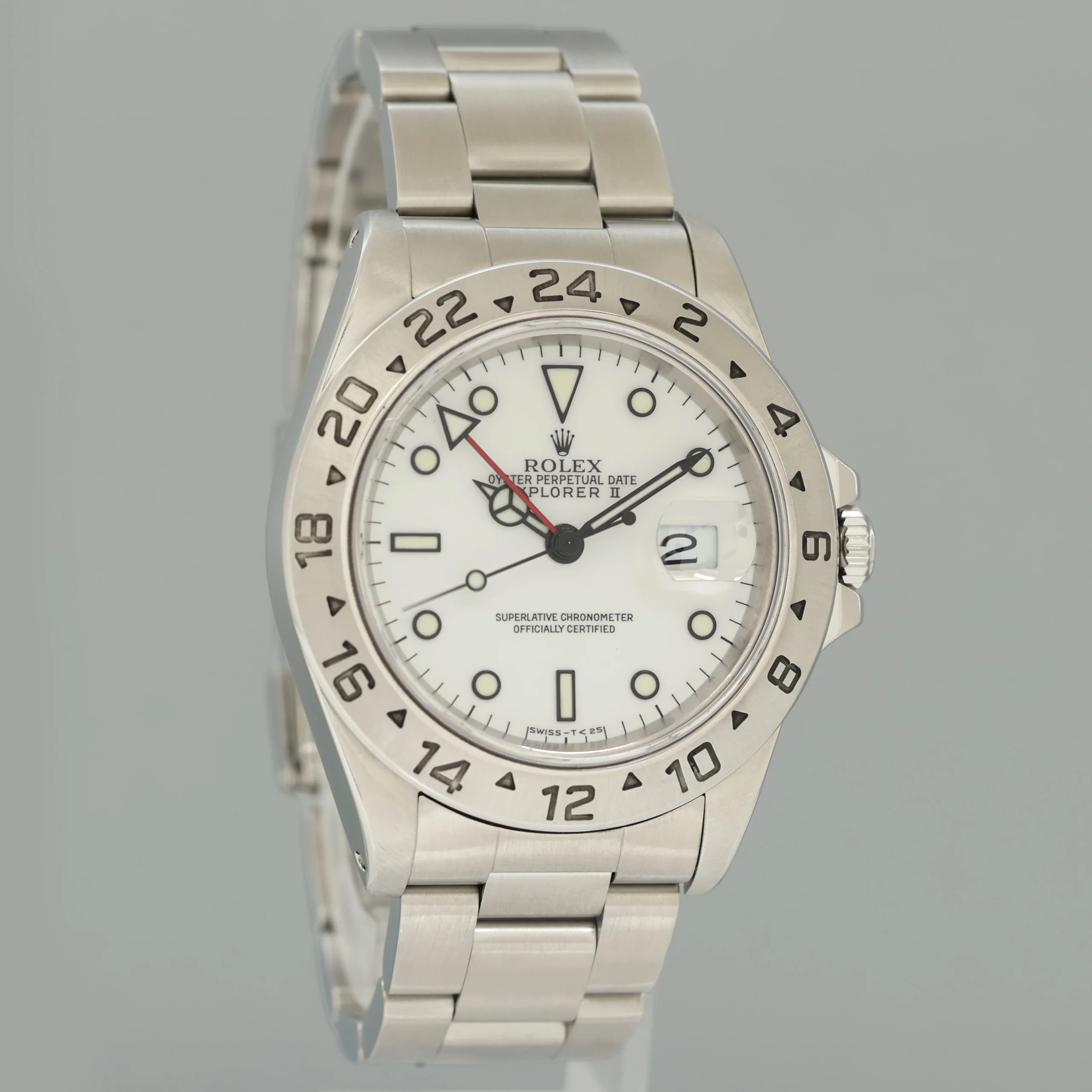 1998 MINT Rolex Explorer II White 16570 40mm Tritium Polar GMT Watch Box - Image 3