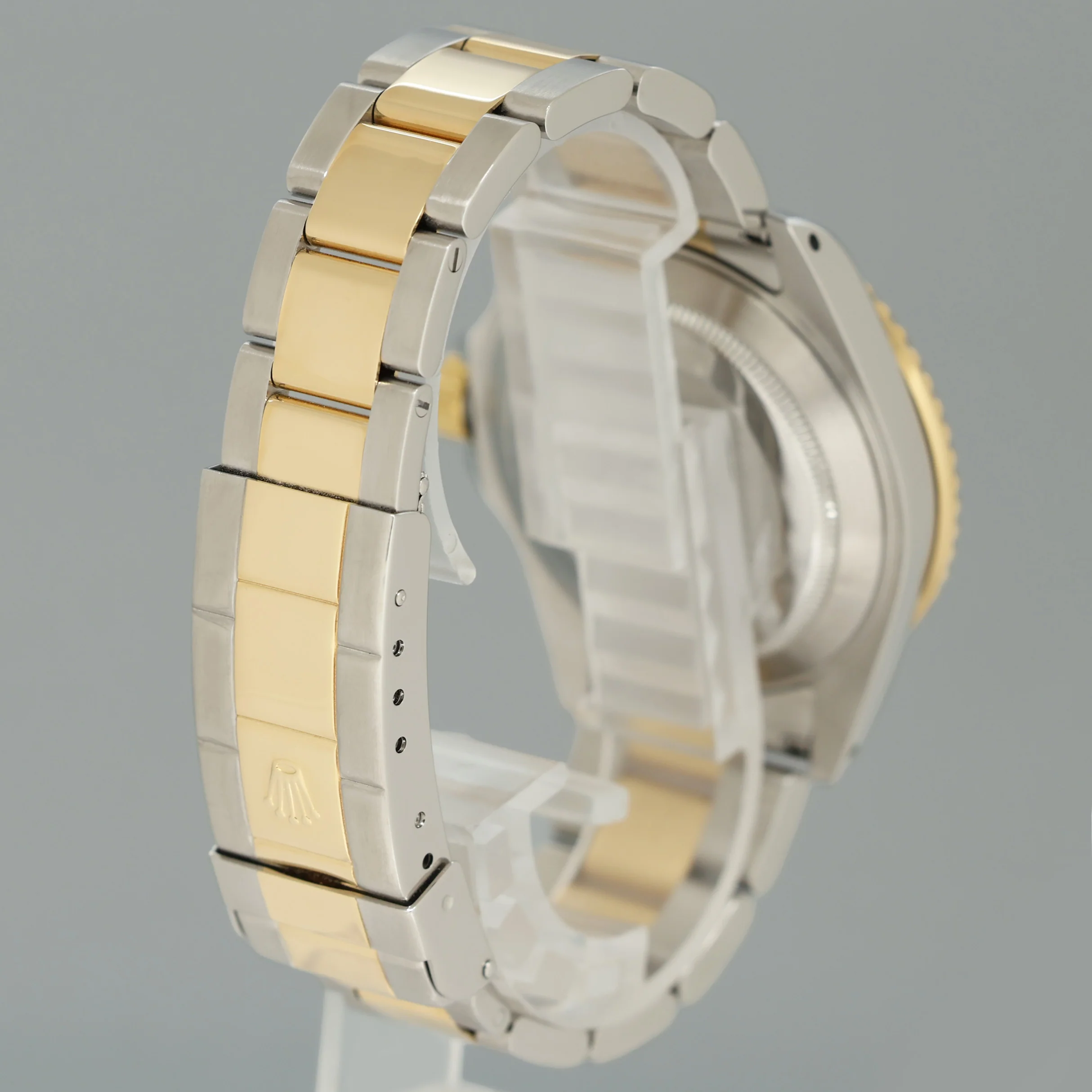 2000 MINT GOLD BUCKLE Rolex Submariner 16613 Gold Two Tone Black Watch Box - Image 6