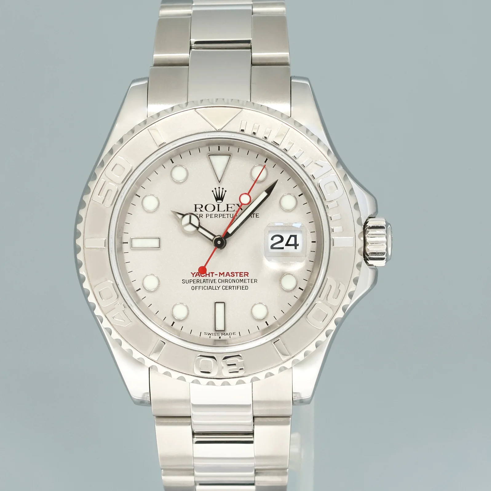 2005 MINT Rolex Yacht-Master 16622 Steel Platinum Bezel Oyster 40mm Watch Box - Image 2