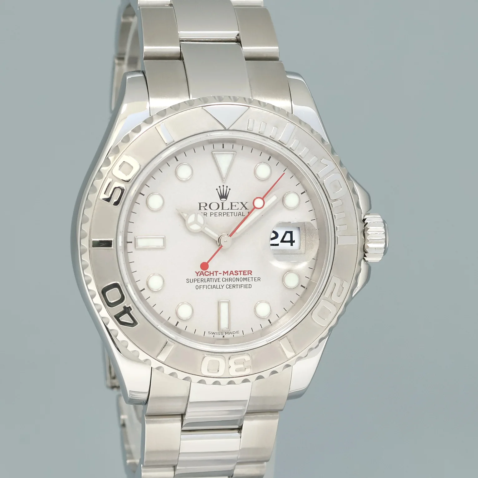 2005 MINT Rolex Yacht-Master 16622 Steel Platinum Bezel Oyster 40mm Watch Box - Image 3