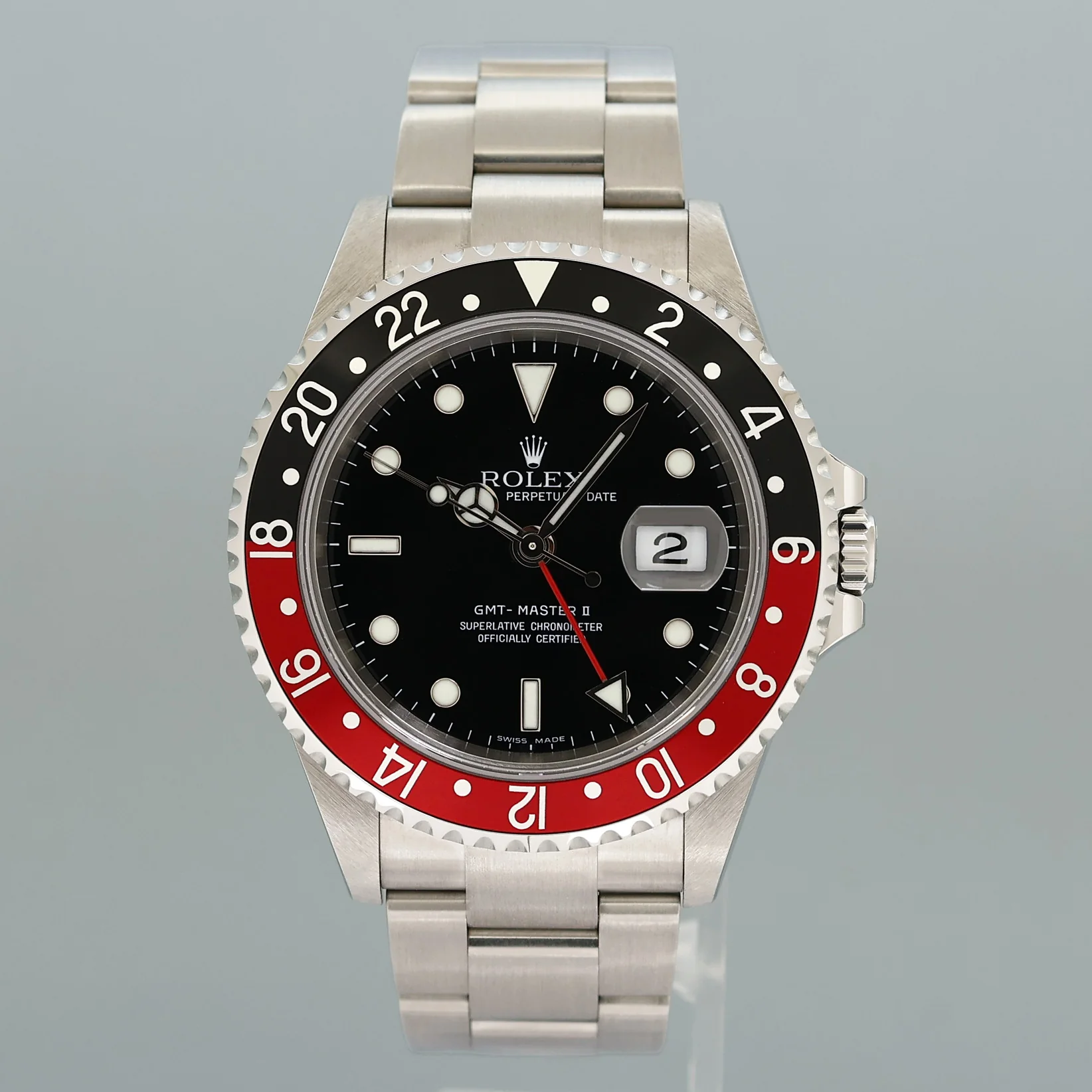 2006 MINT COKE Rolex GMT-Master II Red Black Steel Error Rectangular 16710 Watch Box - Image 2