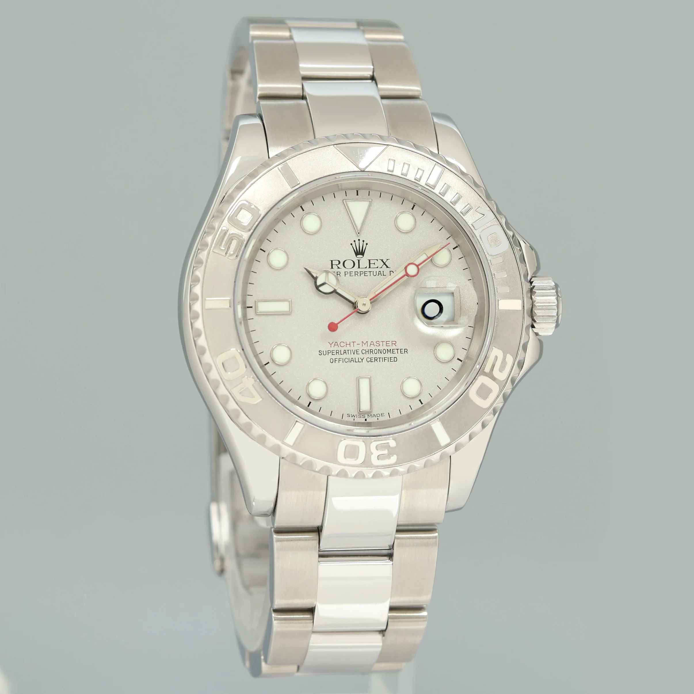 2007 MINT PAPERS Rolex 40mm Yacht-Master 16622 Steel Platinum Bezel Oyster Watch Box - Image 3