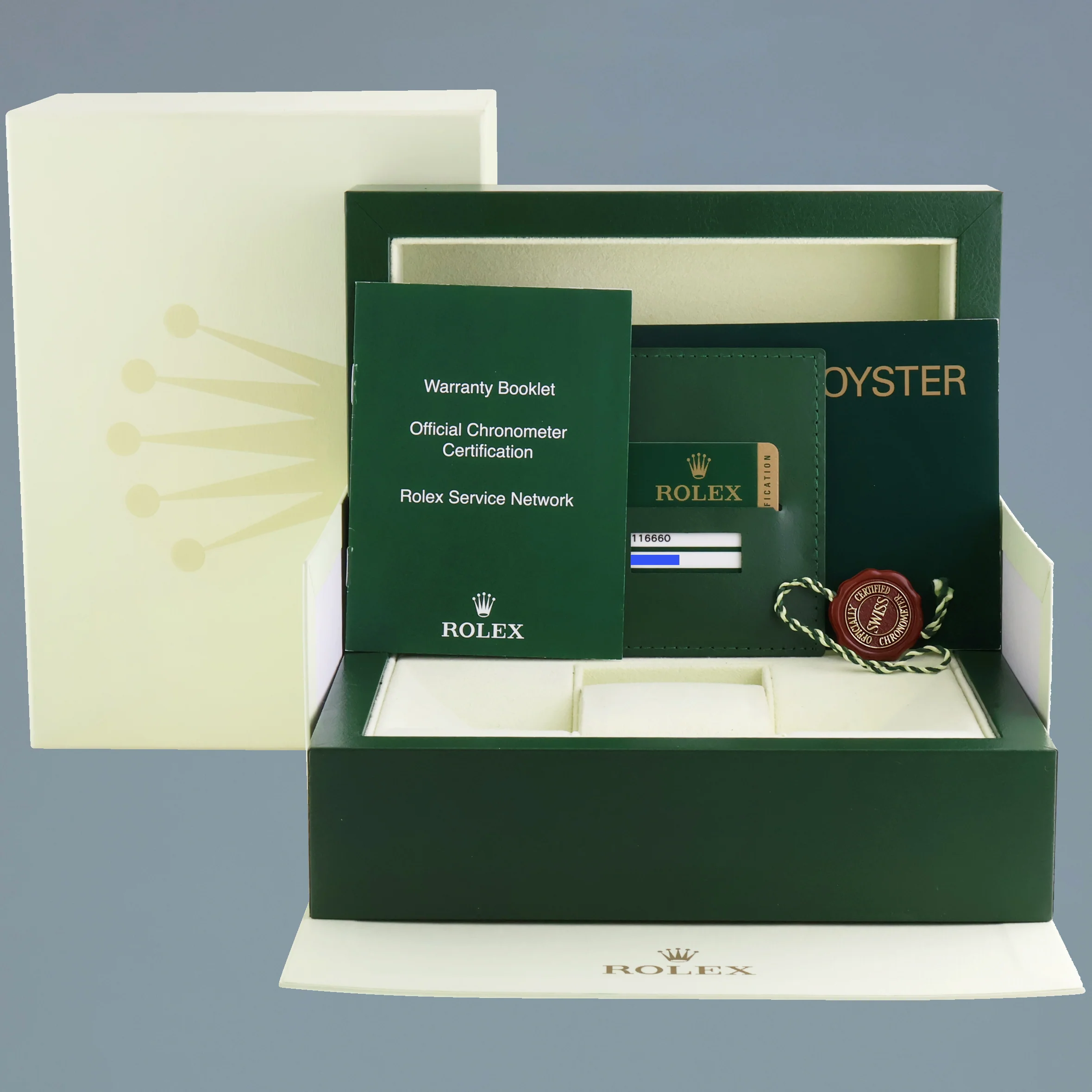 2013 PAPERS Rolex Sea-Dweller DEEPSEA 116660 Steel 44mm Black Ceramic Dive Watch - Image 7