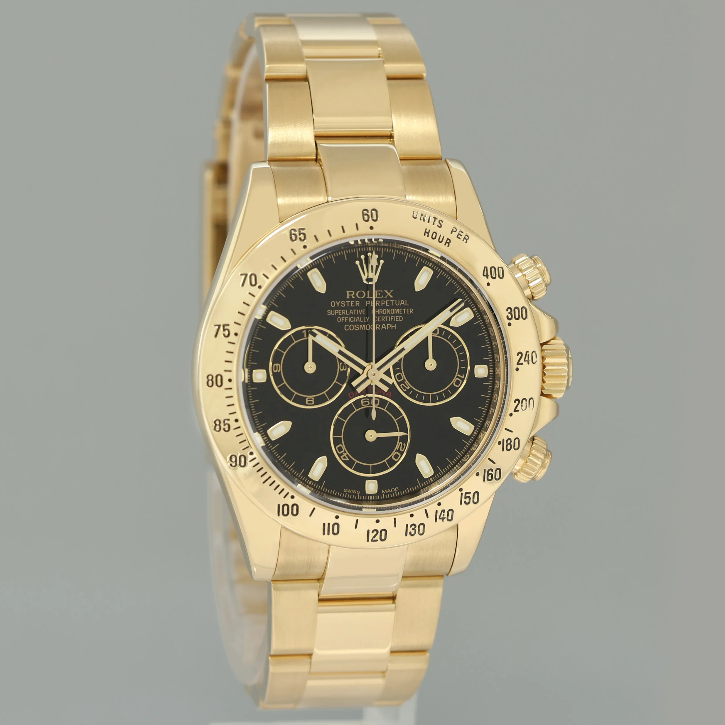 2014 MINT Rolex Daytona 116528 Black Chrono Yellow Gold 40mm Watch Box - Image 3