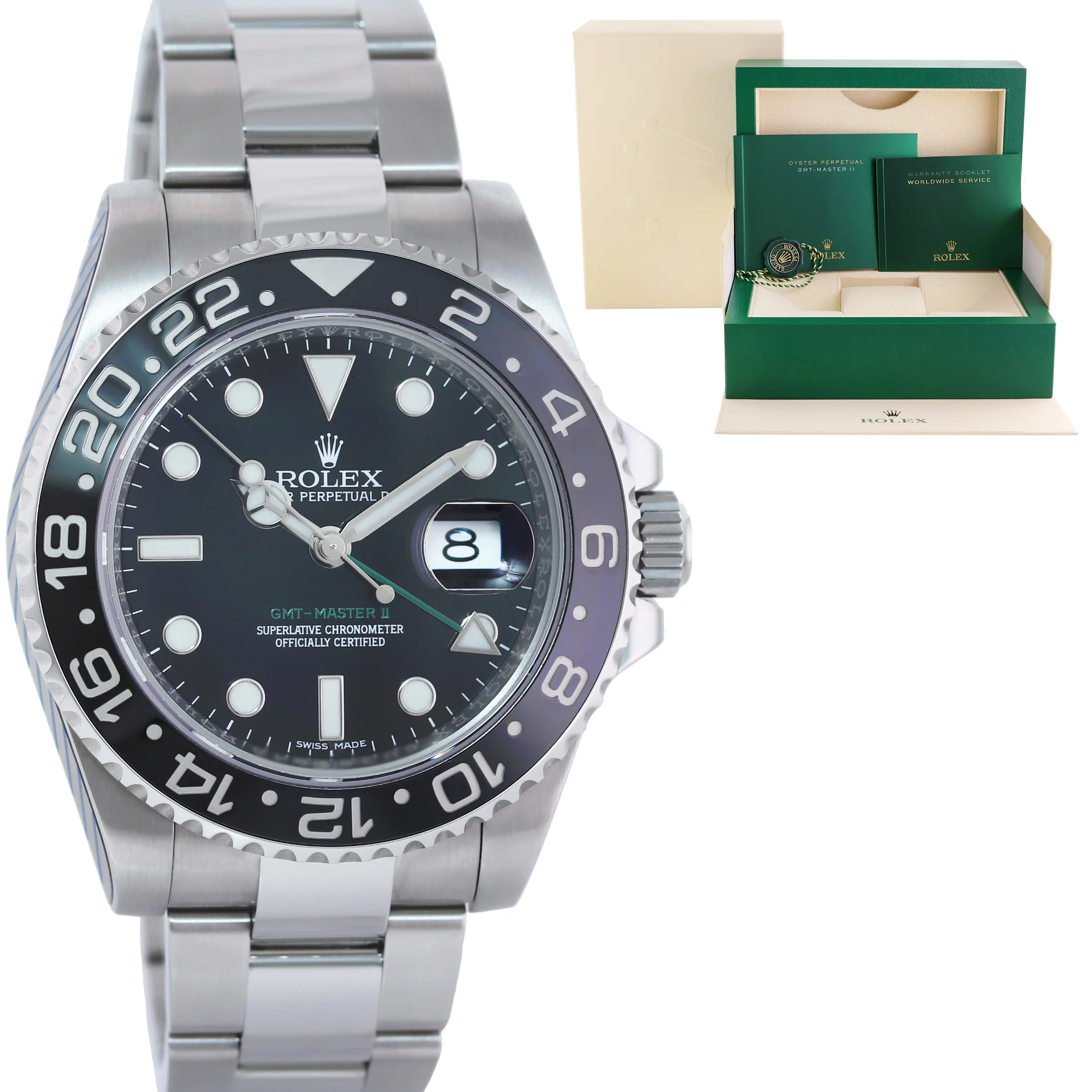 2015 MINT Rolex GMT Master II 116710 LN Steel Ceramic Black 40mm Watch Box