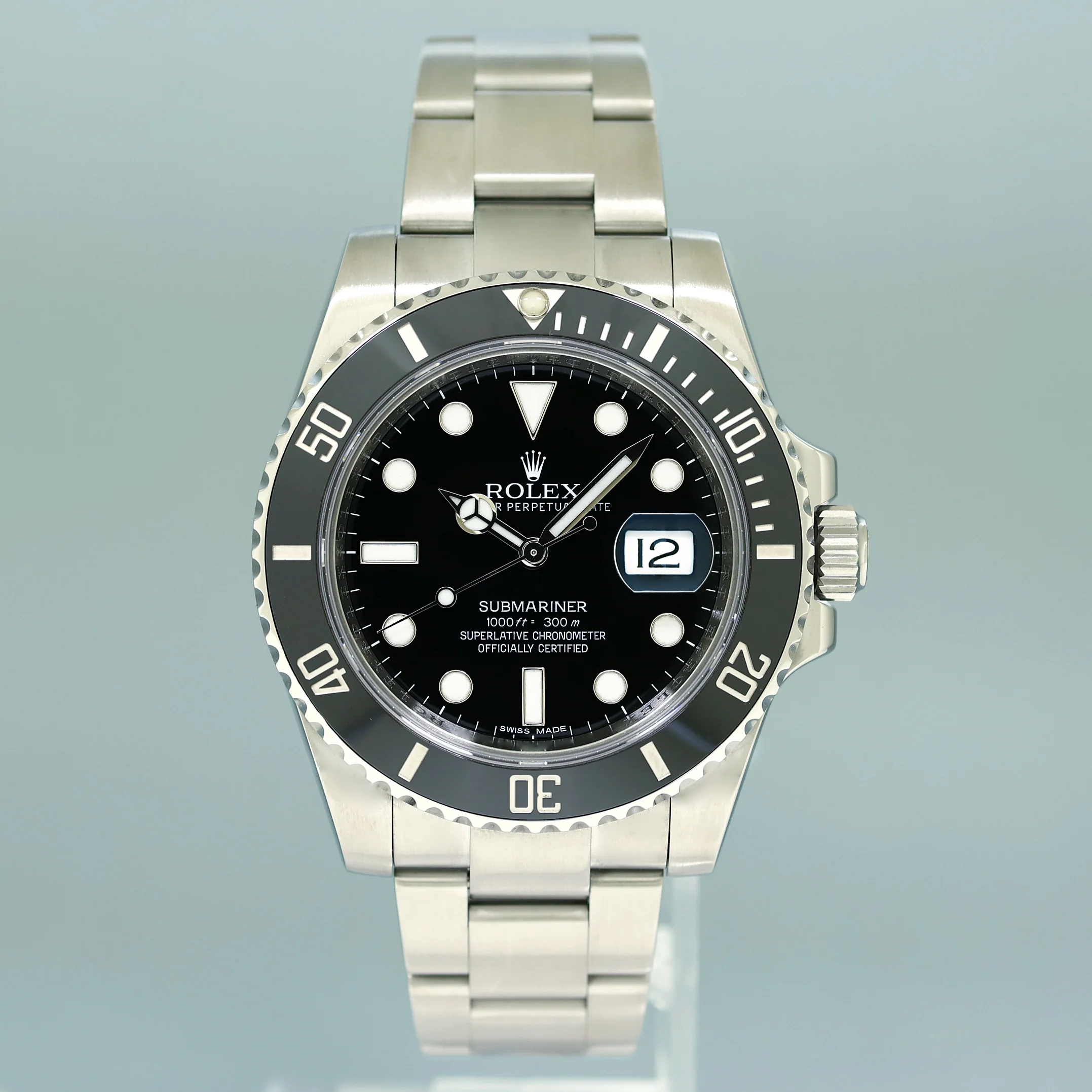 2016 MINT PAPERS Rolex Submariner Date 116610 Steel Black Dial Ceramic Watch Box - Image 2