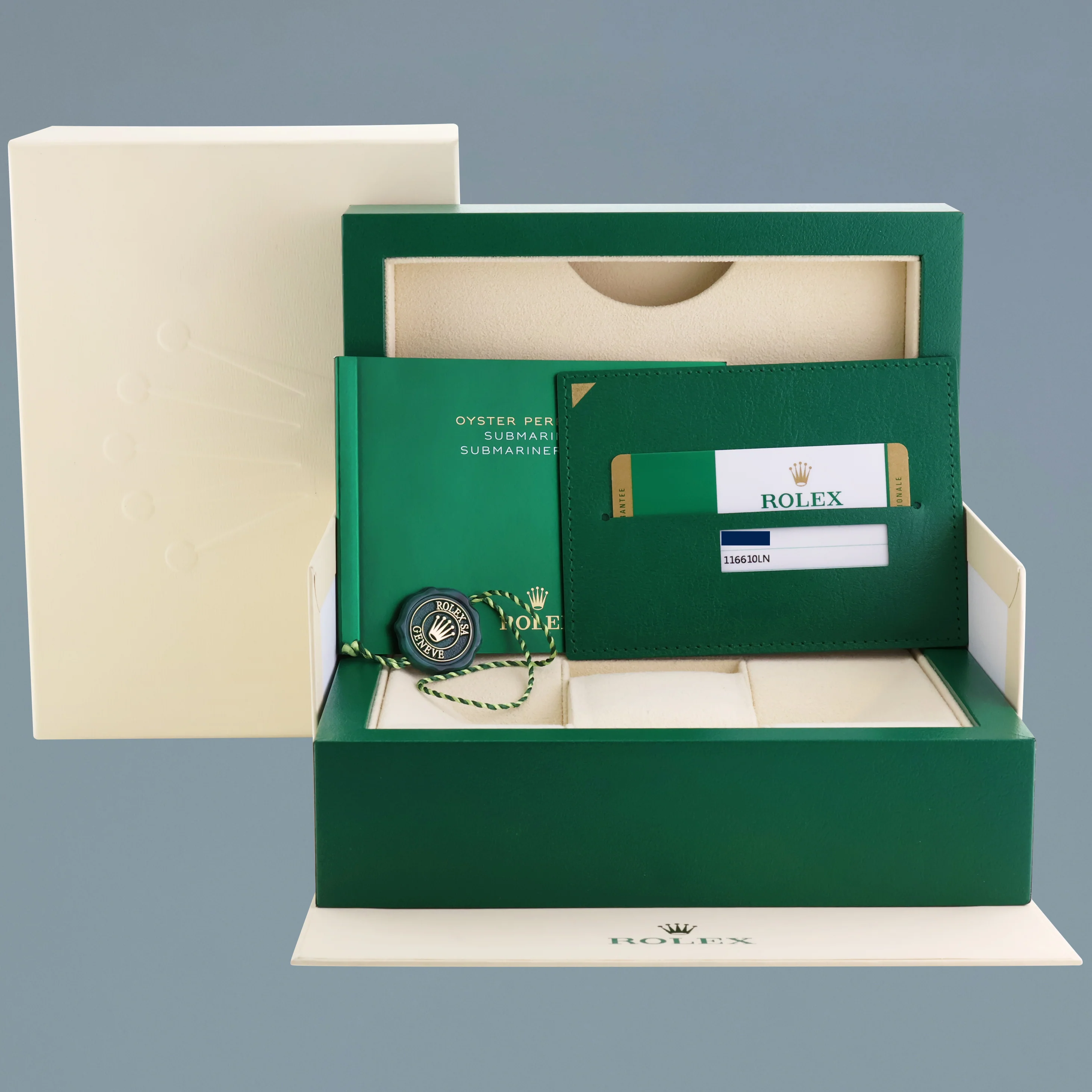 2016 MINT PAPERS Rolex Submariner Date 116610 Steel Black Dial Ceramic Watch Box - Image 7