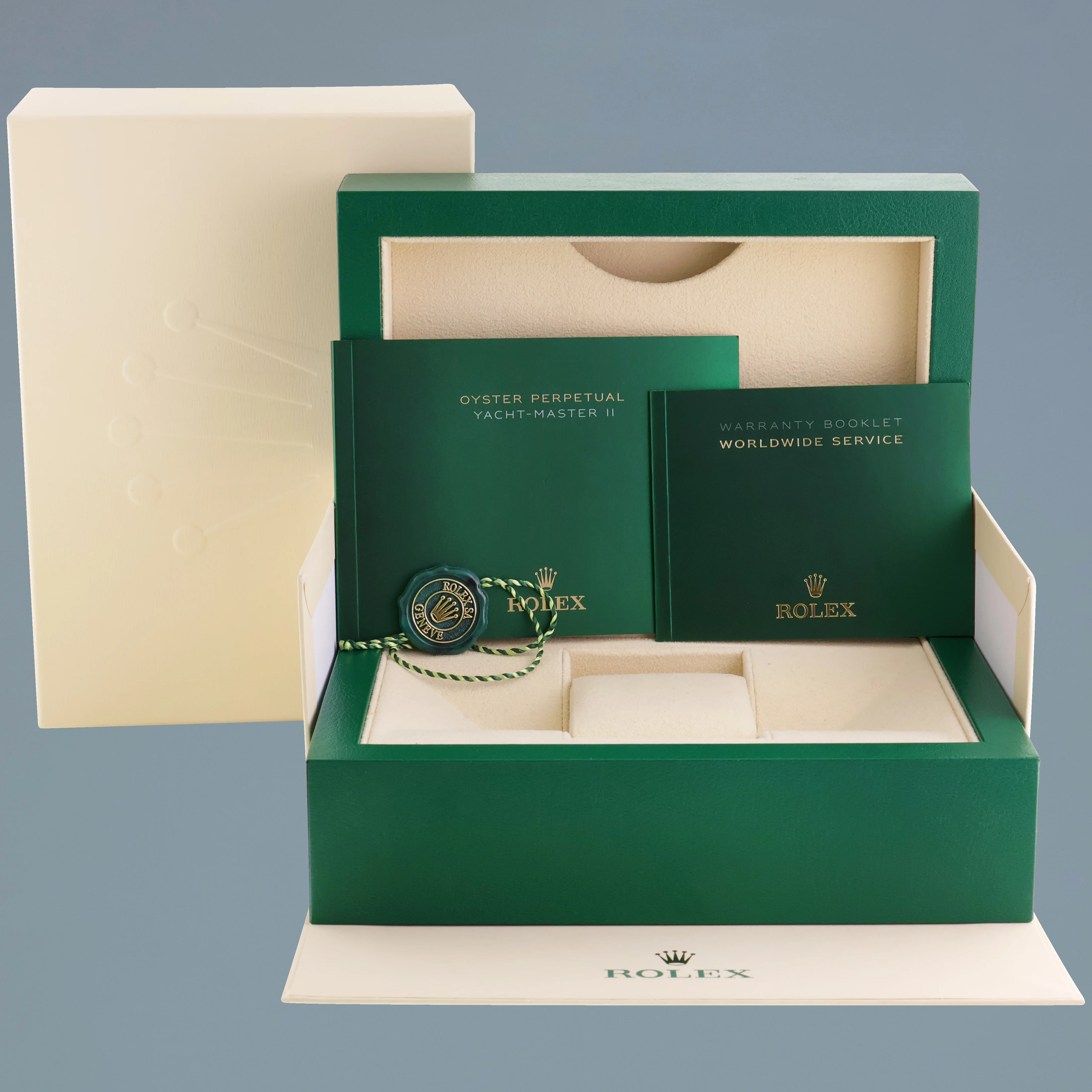 2017 MINT Rolex Yacht-Master II 116681 Steel Everose Gold Blue Hands 44mm Watch Box - Image 7