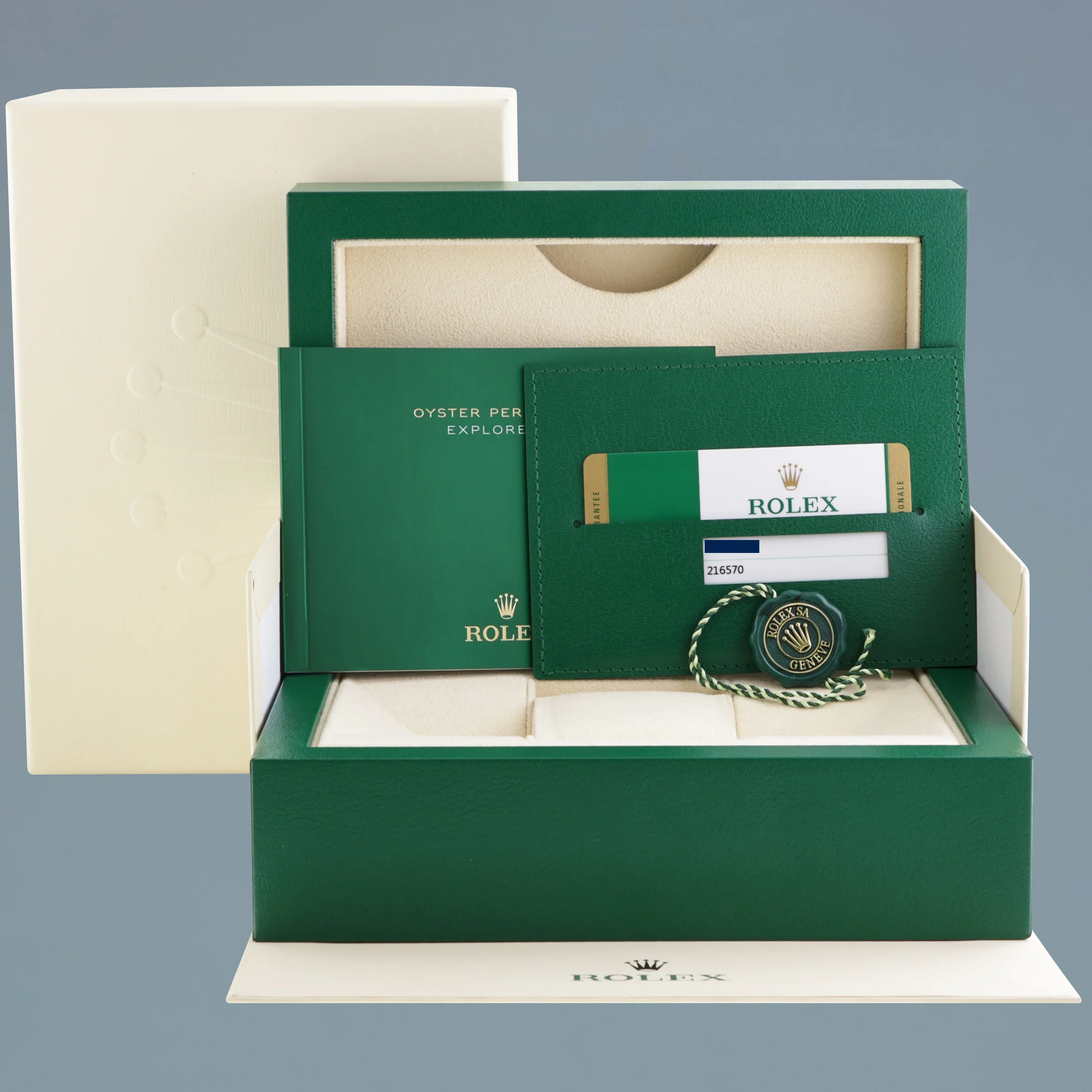2017 PAPERS MINT Rolex Explorer II 42mm 216570 Black Dial Steel Oyster Watch Box - Image 7