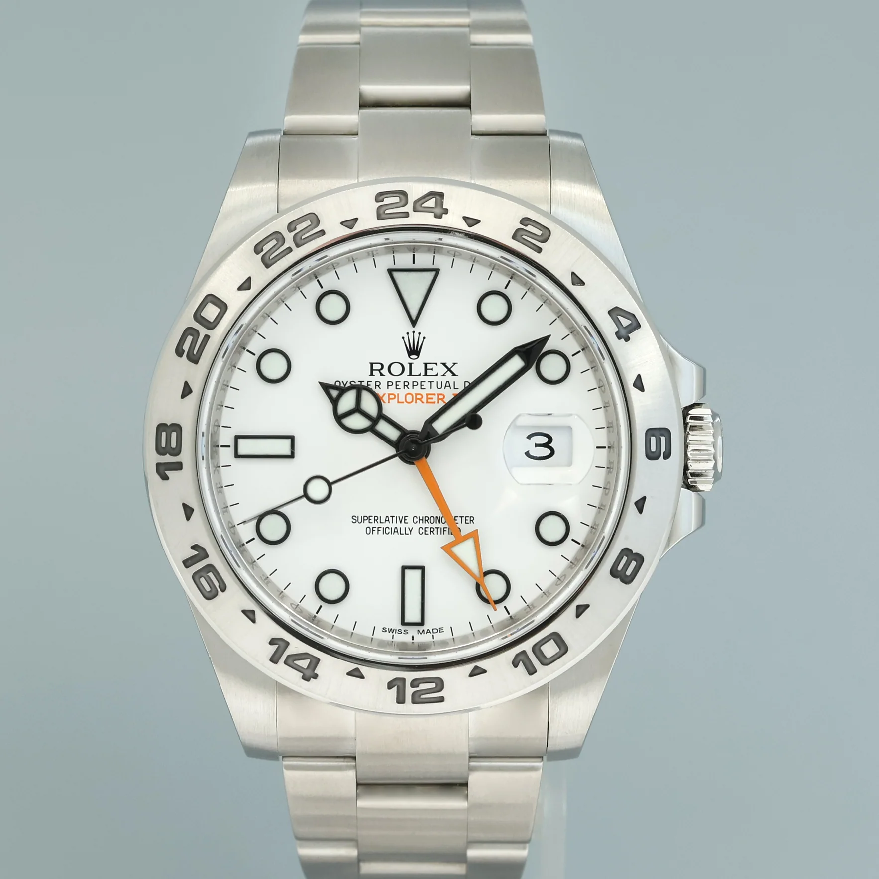 2018 MINT Rolex Explorer II 216570 Polar White Dial Steel 42mm Watch Box - Image 2