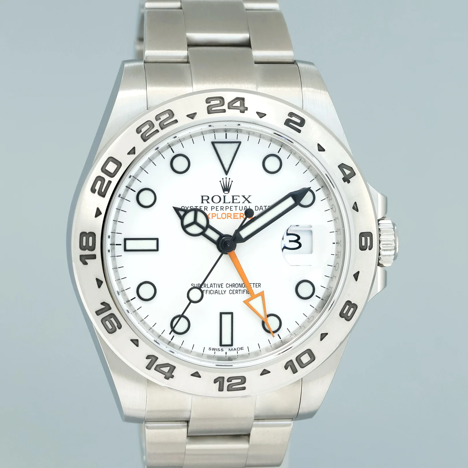2018 MINT Rolex Explorer II 216570 Polar White Dial Steel 42mm Watch Box - Image 3