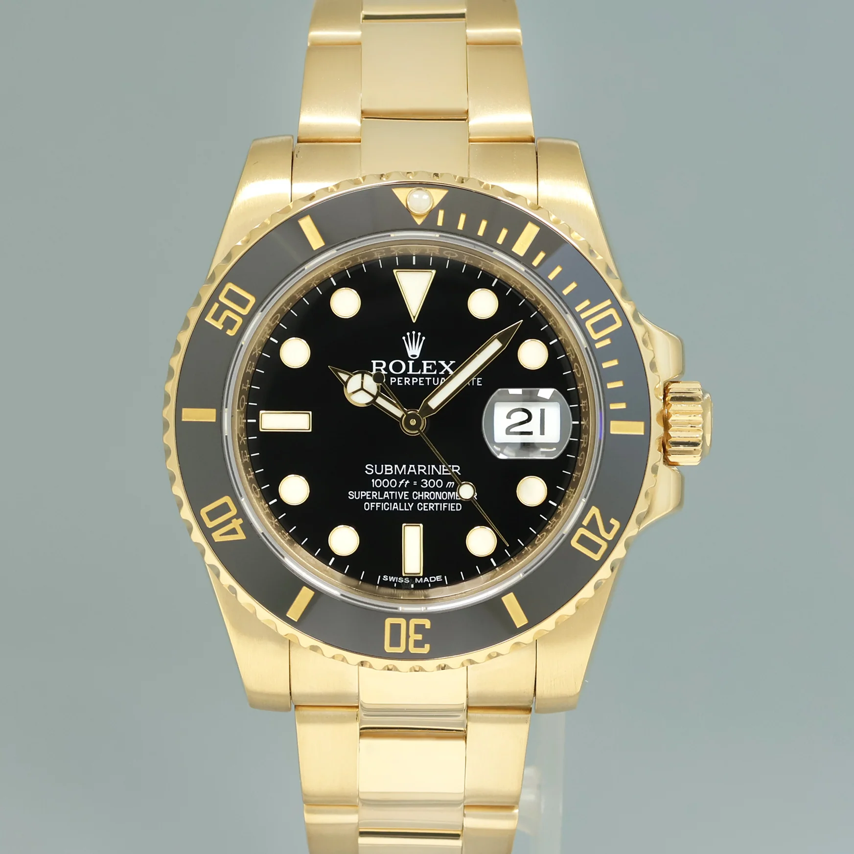 2018 MINT Rolex Submariner Black Dial Ceramic 116618LN Yellow Gold 40mm Watch Box - Image 2