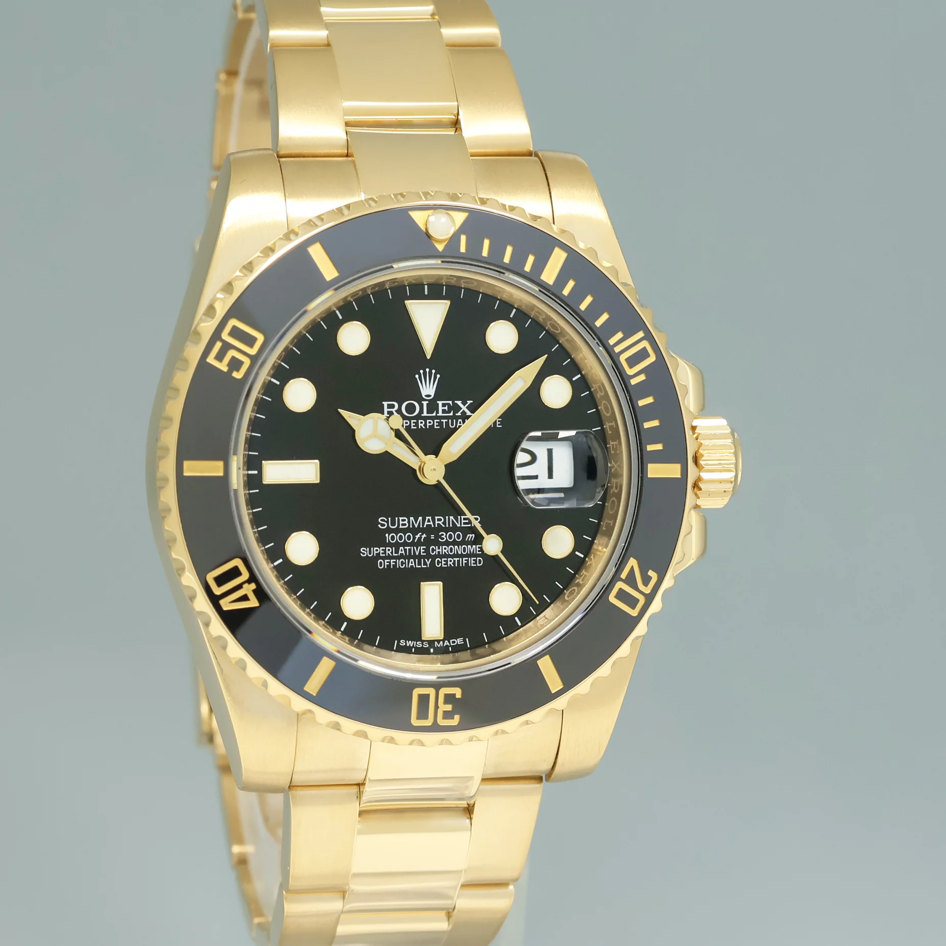 2018 MINT Rolex Submariner Black Dial Ceramic 116618LN Yellow Gold 40mm Watch Box - Image 3