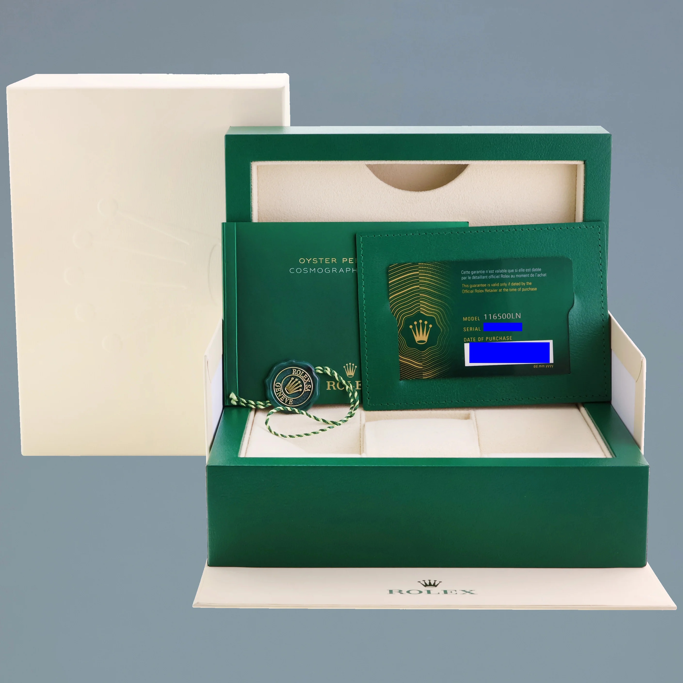 2023 NEW PAPERS Rolex Daytona 116500LN White Ceramic Panda 40mm Watch Box - Image 7
