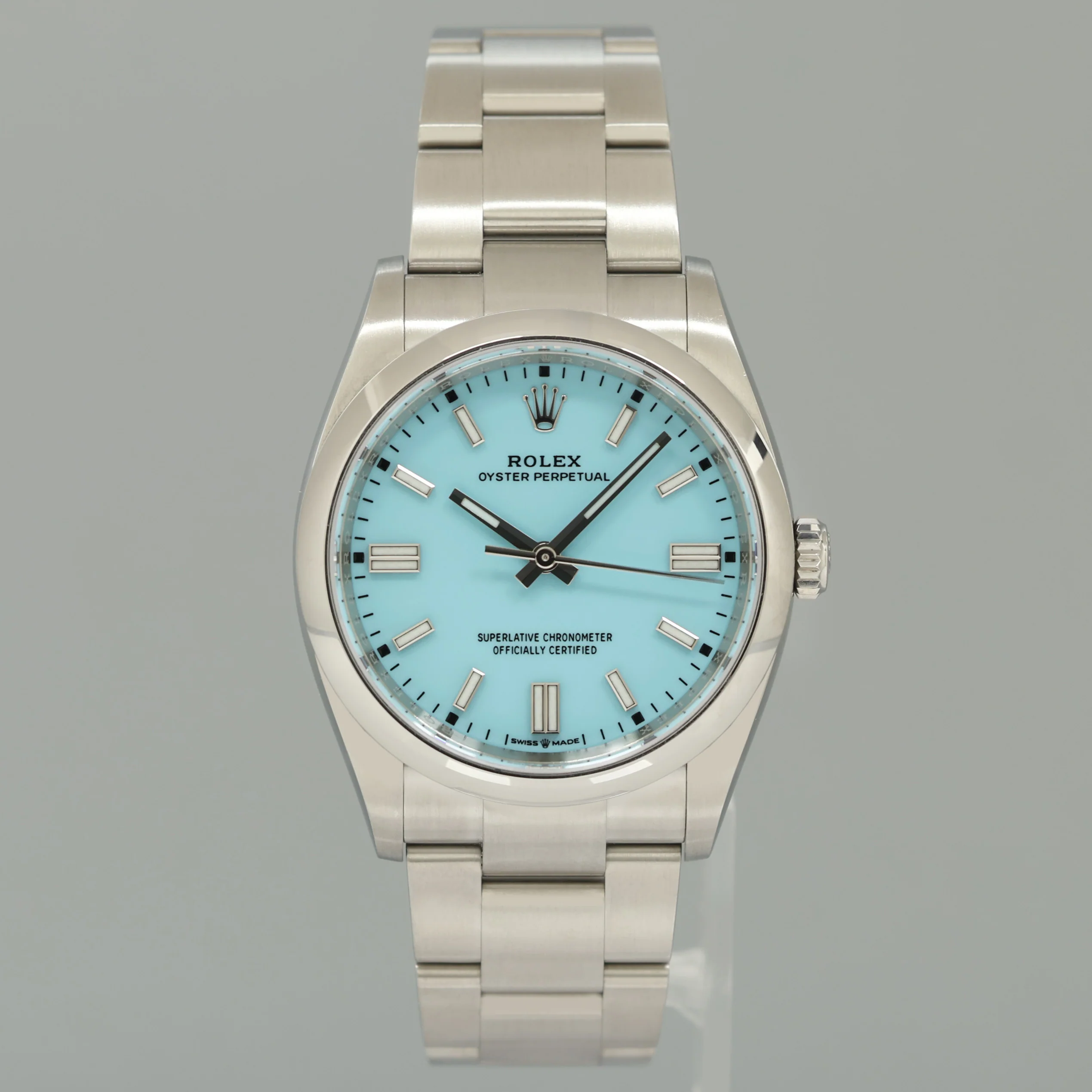 2021 NEW PAPERS Rolex Oyster 126000 Perpetual 36mm TIFFANY BLUE Watch Box - Image 2