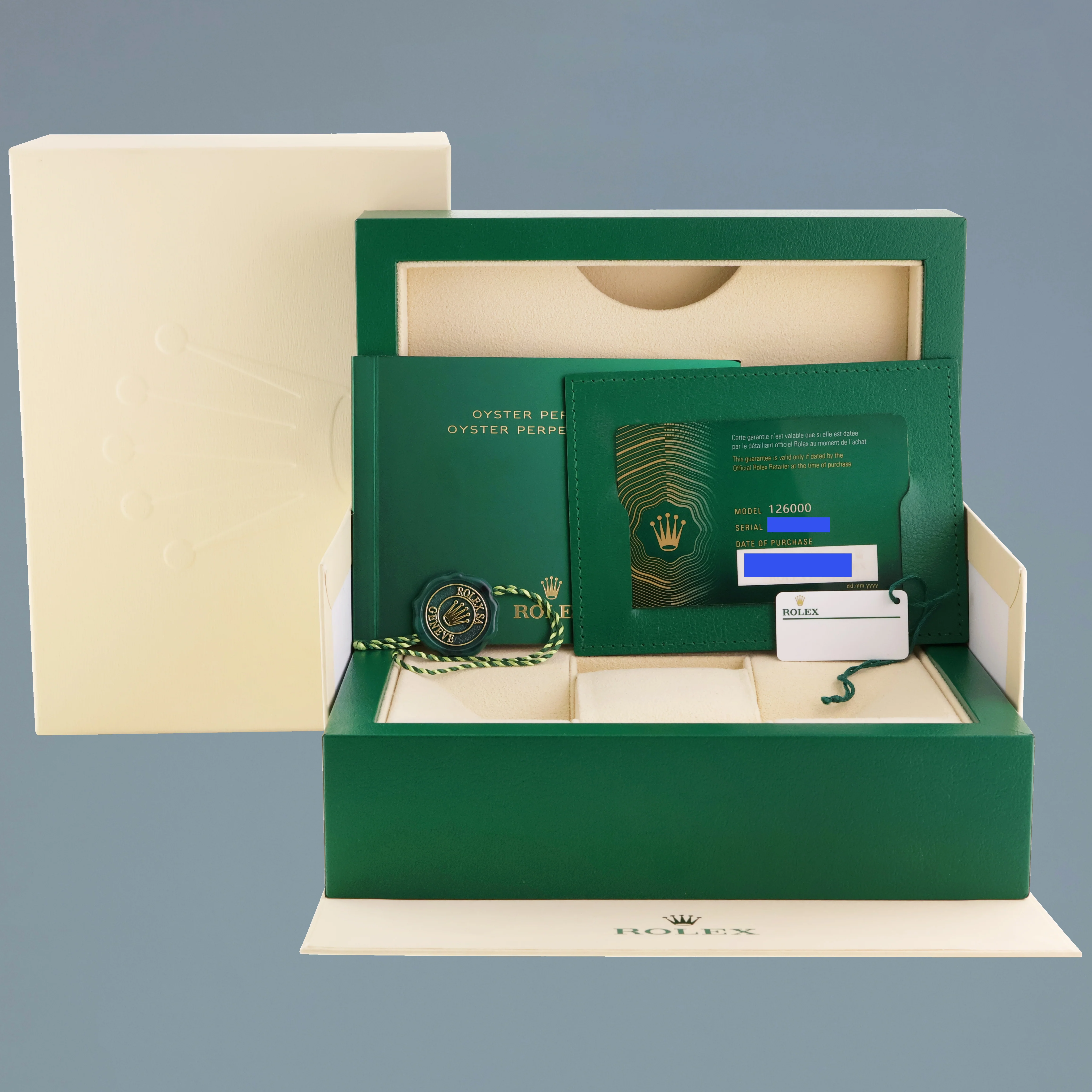 2021 NEW PAPERS Rolex Oyster 126000 Perpetual 36mm TIFFANY BLUE Watch Box - Image 7