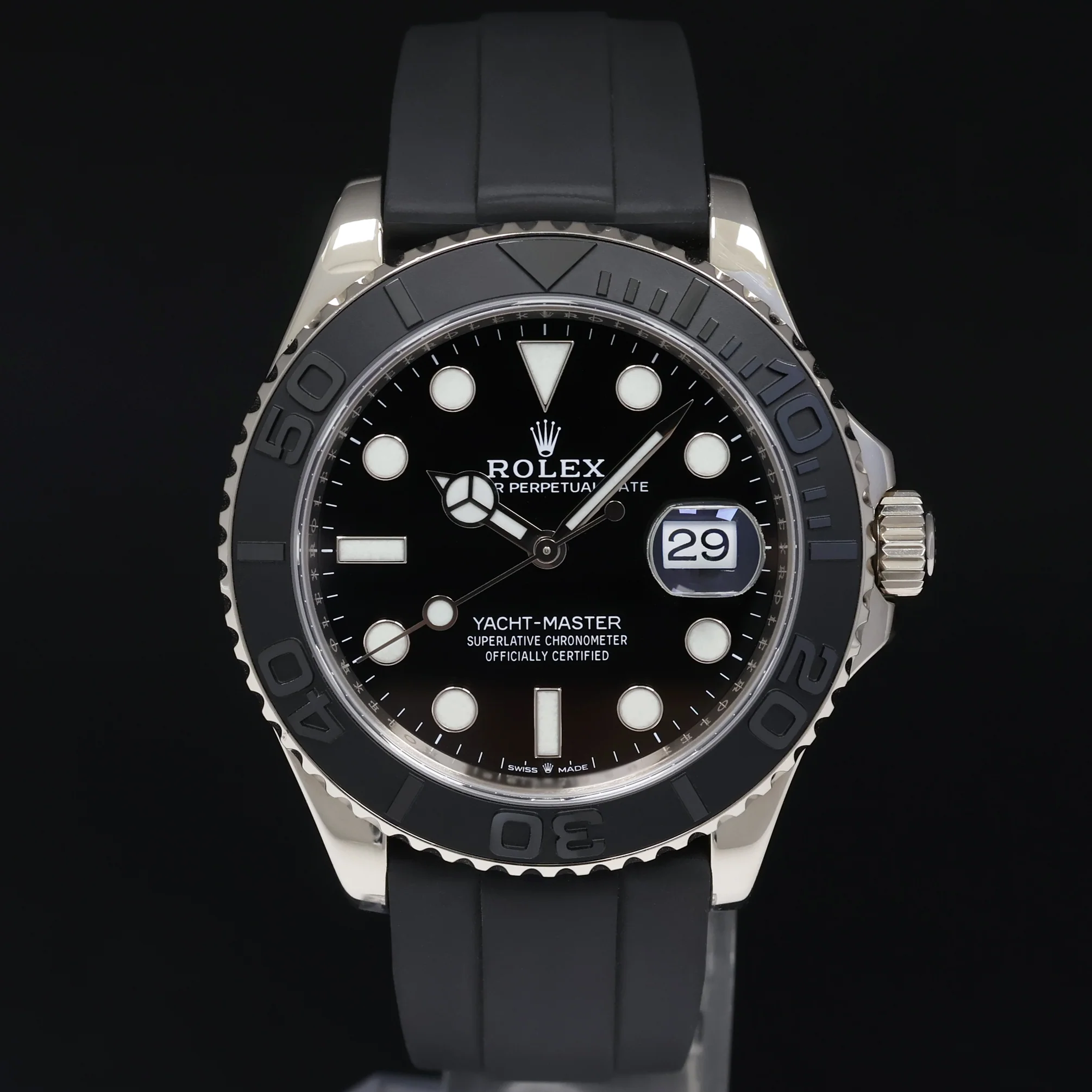 2021 NEW PAPERS Rolex Yacht-Master 226659 White Gold 42mm Oysterflex Watch Box - Image 2