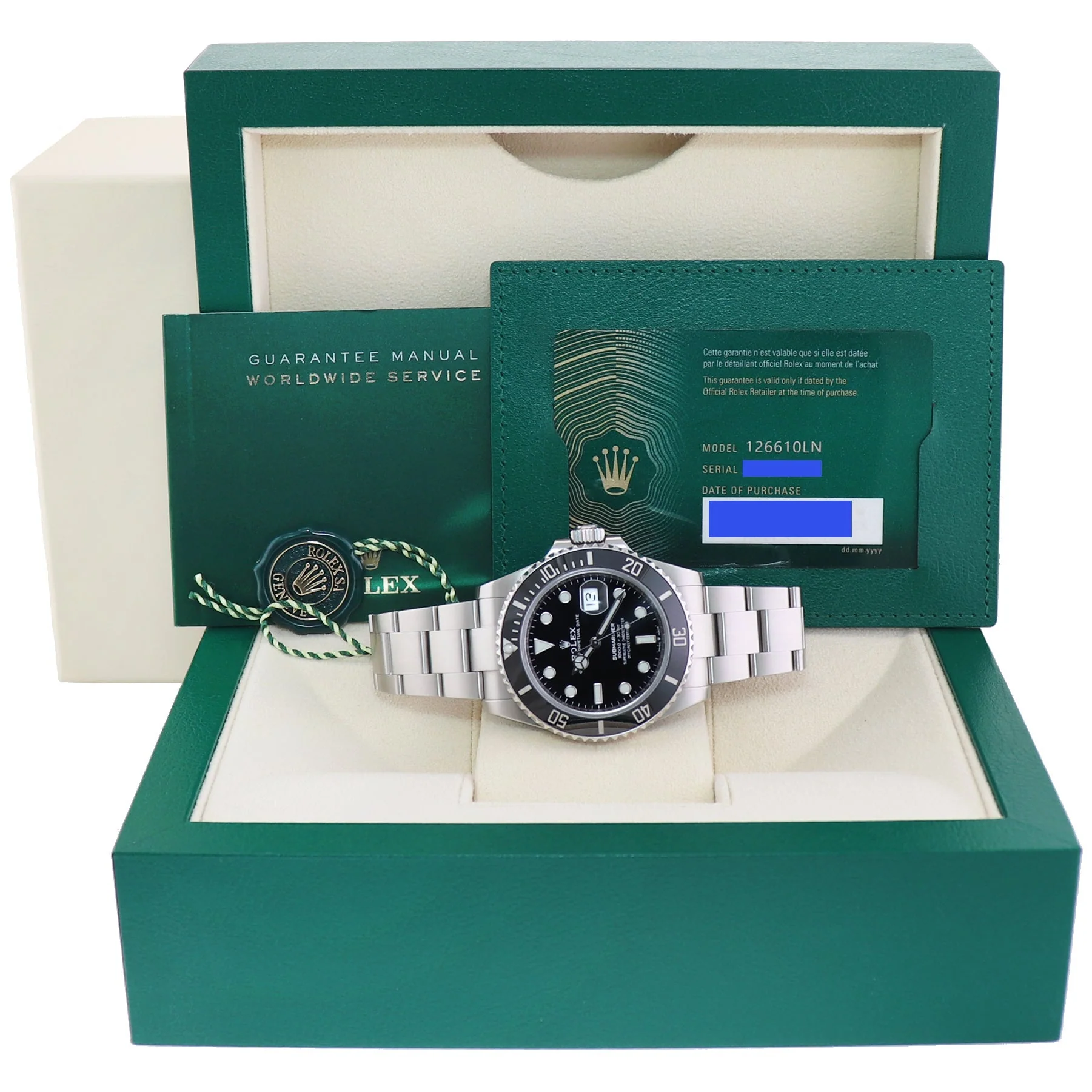 2023 NEW PAPERS Rolex Submariner 41mm Black Ceramic 126610LN Watch Box - Image 8