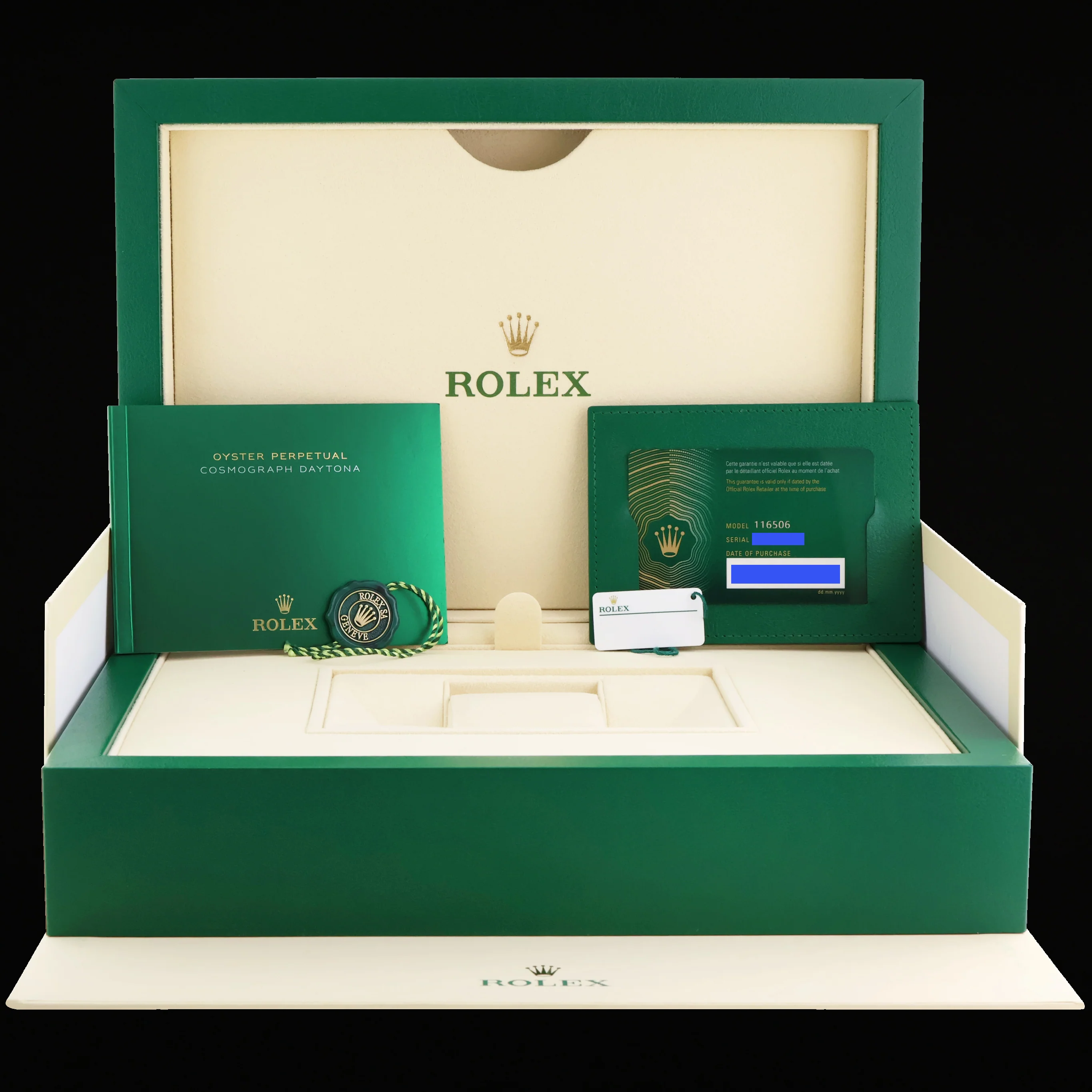 2022 NEW PAPERS Rolex Daytona 116506 Platinum Glacier Blue 40mm Watch Box - Image 7