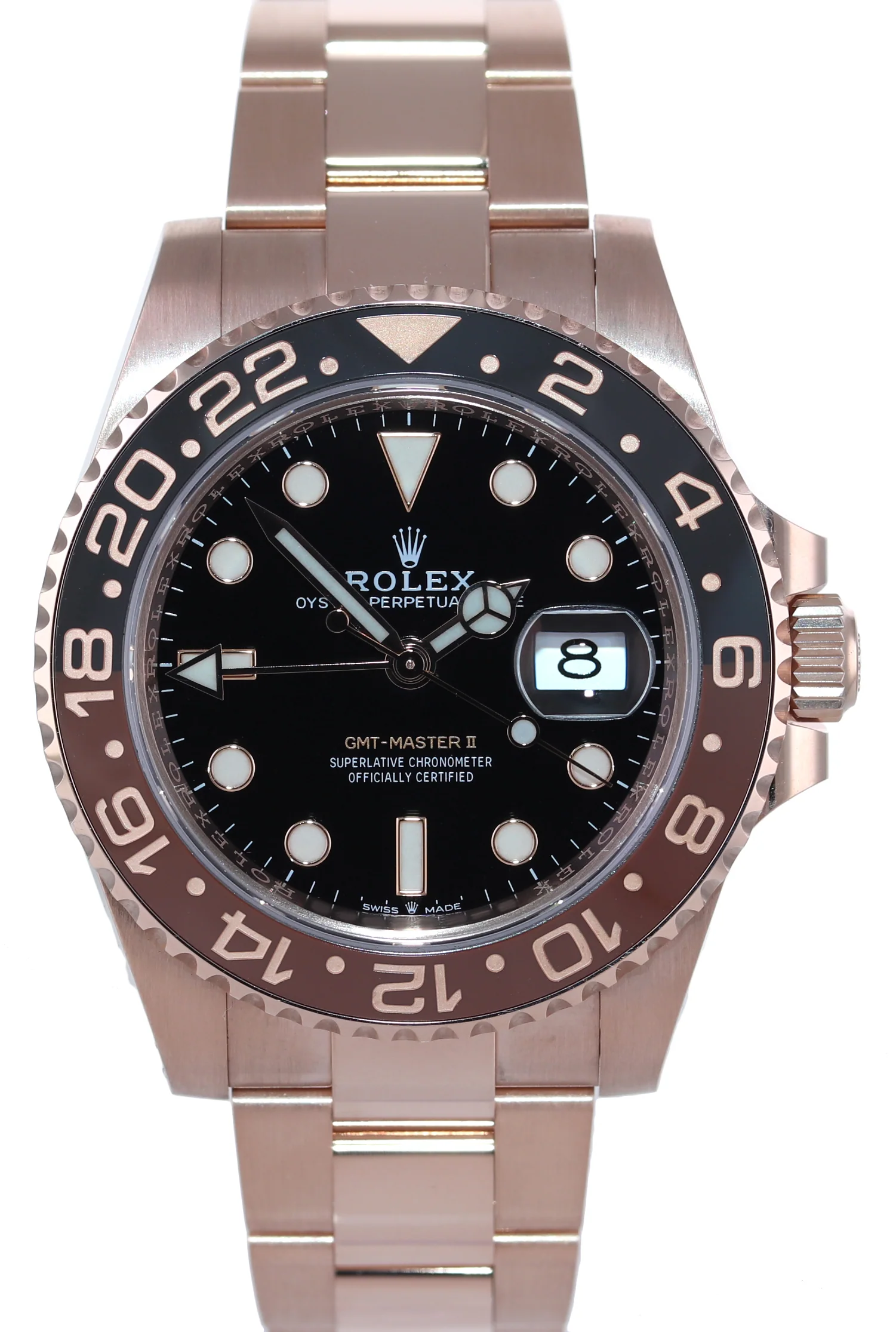 2020 NEW PAPERS Rolex GMT Master Rose Gold Ceramic Root Beer 126715 Watch Box - Image 2