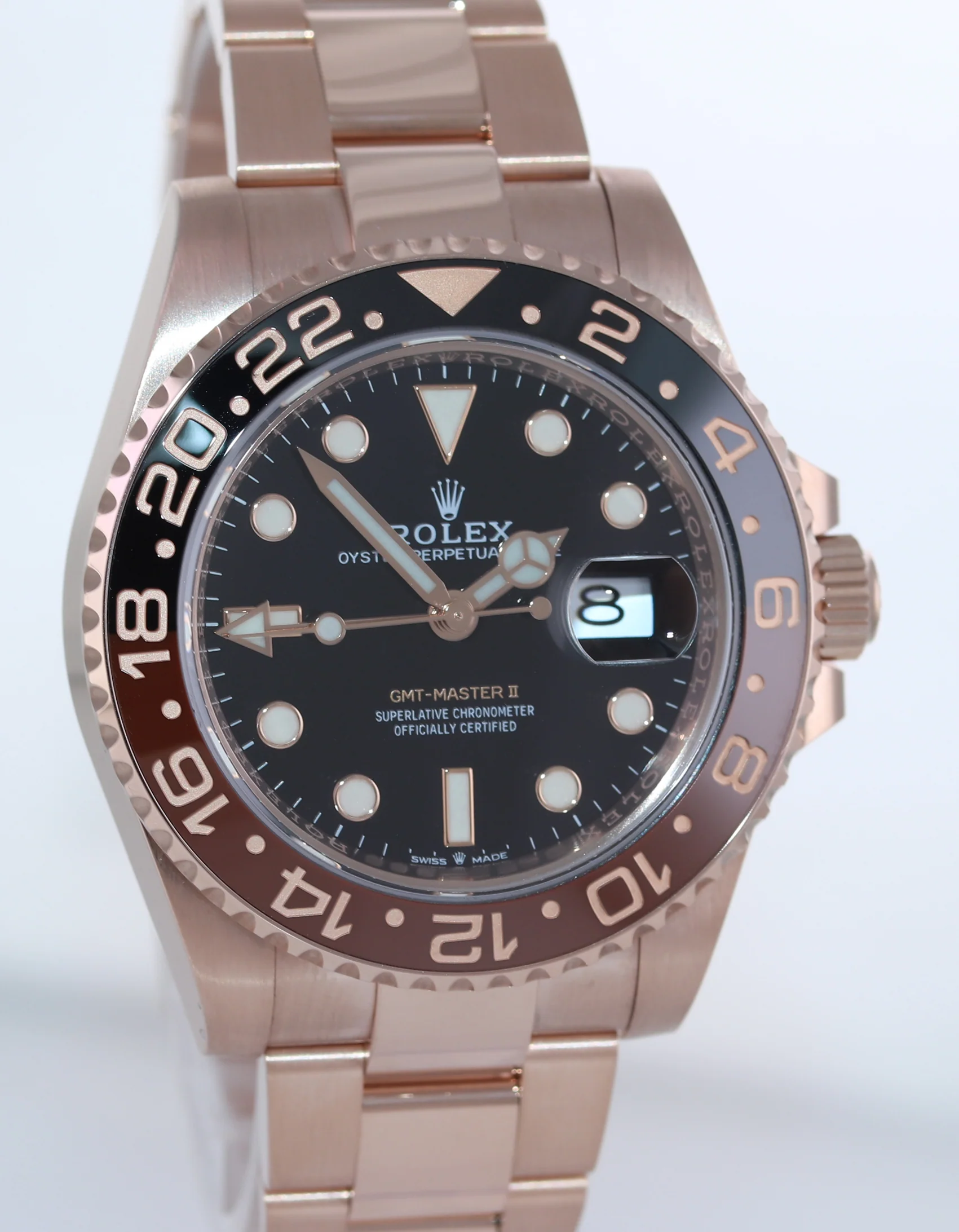 2020 NEW PAPERS Rolex GMT Master Rose Gold Ceramic Root Beer 126715 Watch Box - Image 3