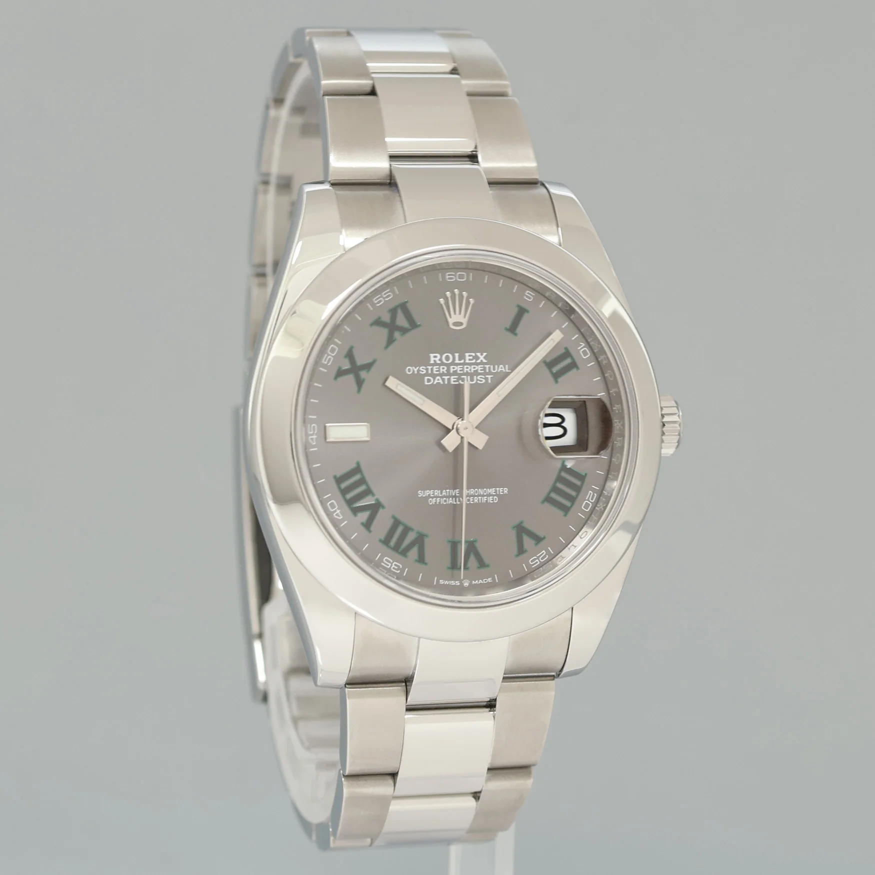 2023 MINT Rolex 126300 DateJust 41 Steel Wimbledon Oyster 41mm Watch Box - Image 3