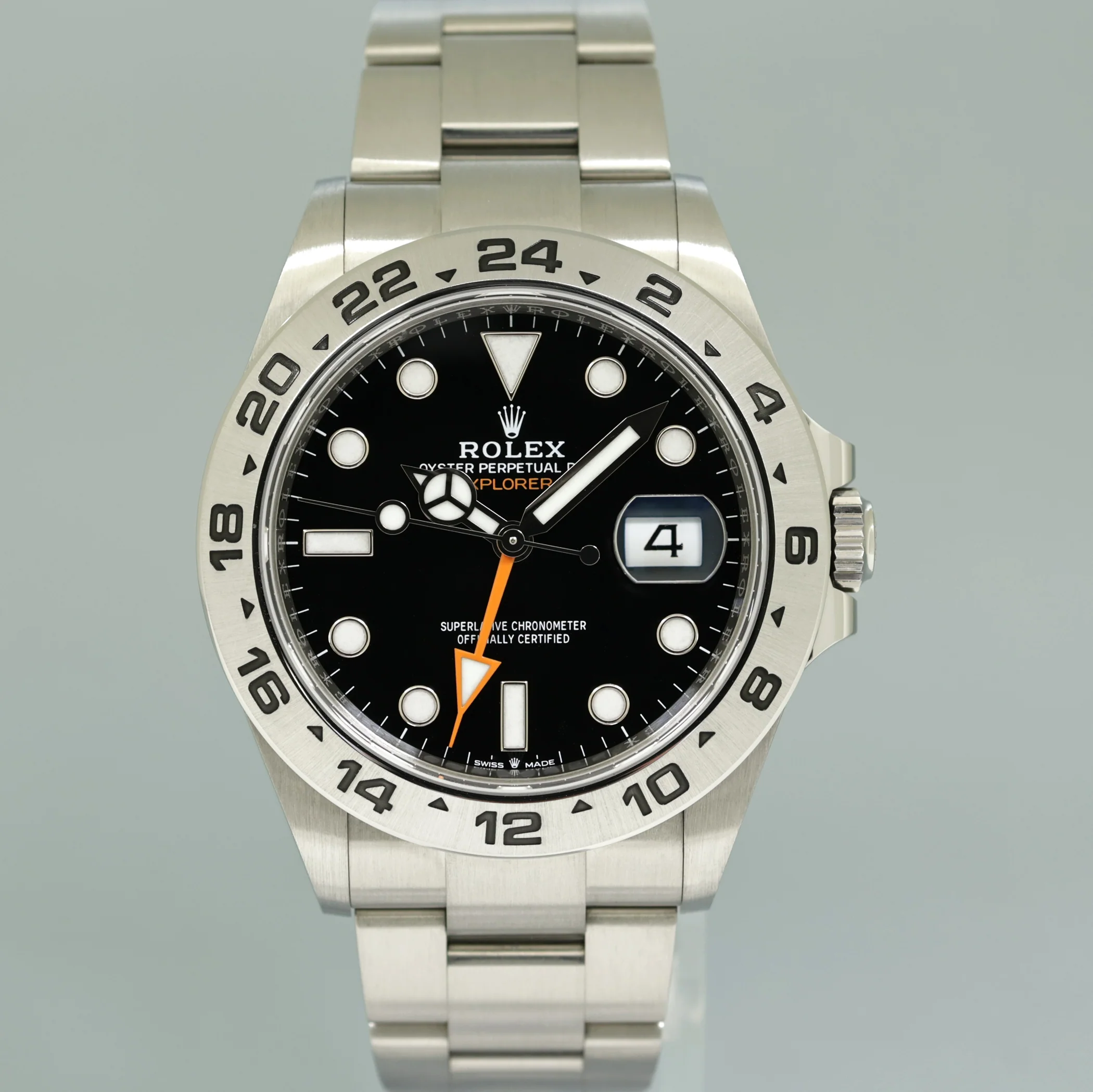 2024 Mint Rolex Explorer II 42mm 226570 Black Dial Steel Date Watch Box - Image 2