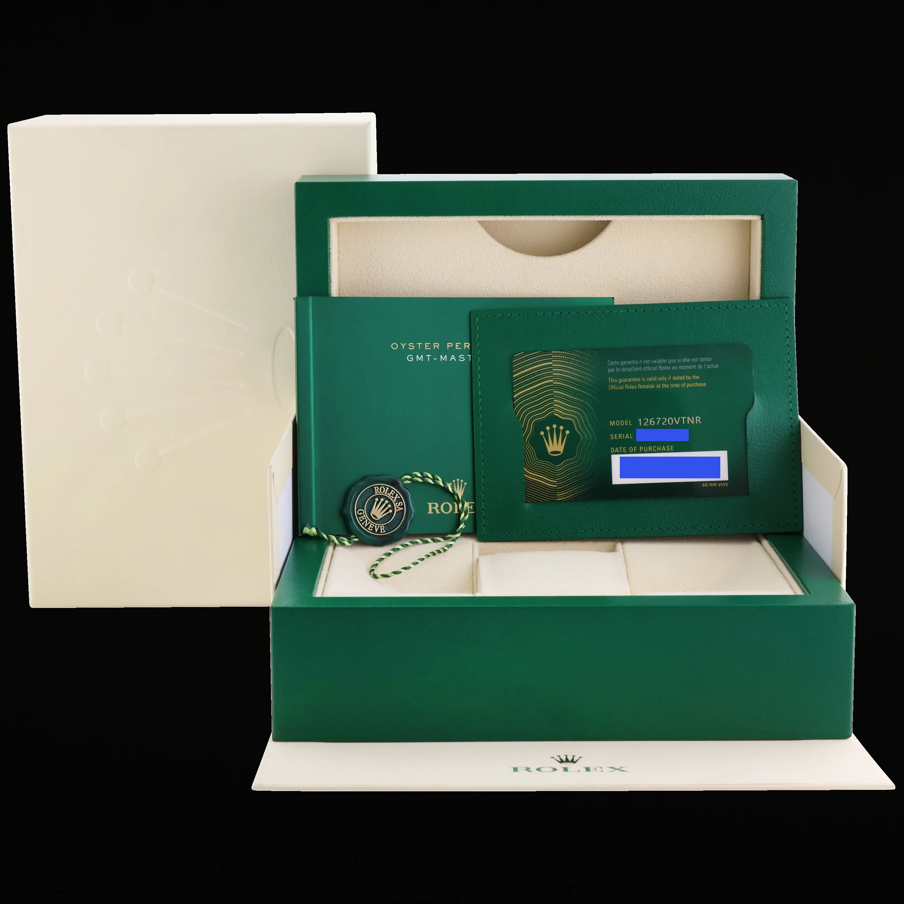 2023 NEW PAPERS Rolex GMT-Master II SPRITE Green Black Oyster Steel 126720 Watch - Image 7