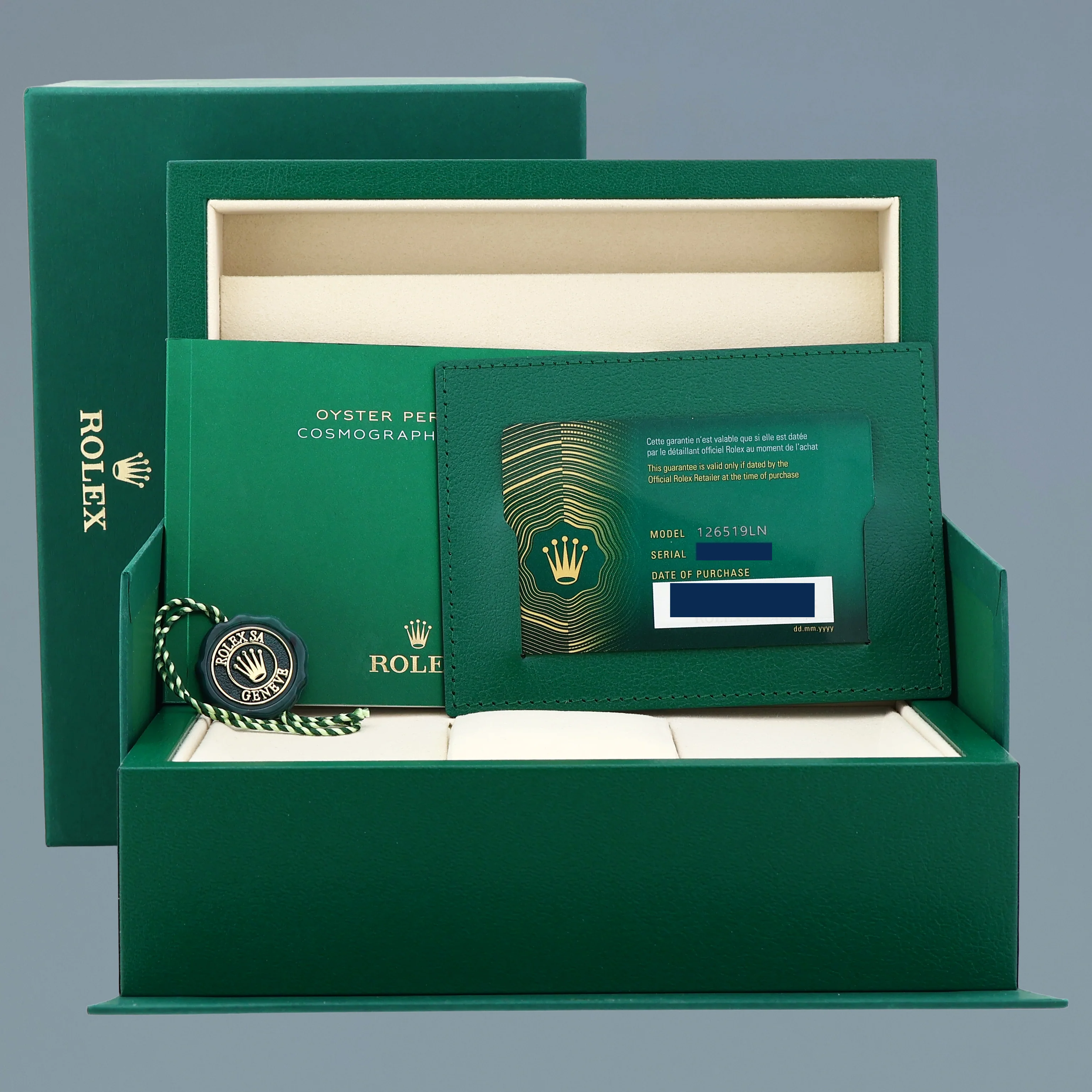 2025 NEW PAPERS Rolex Daytona White Gold 126519LN Ceramic Meteorite Oysterflex Watch - Image 7
