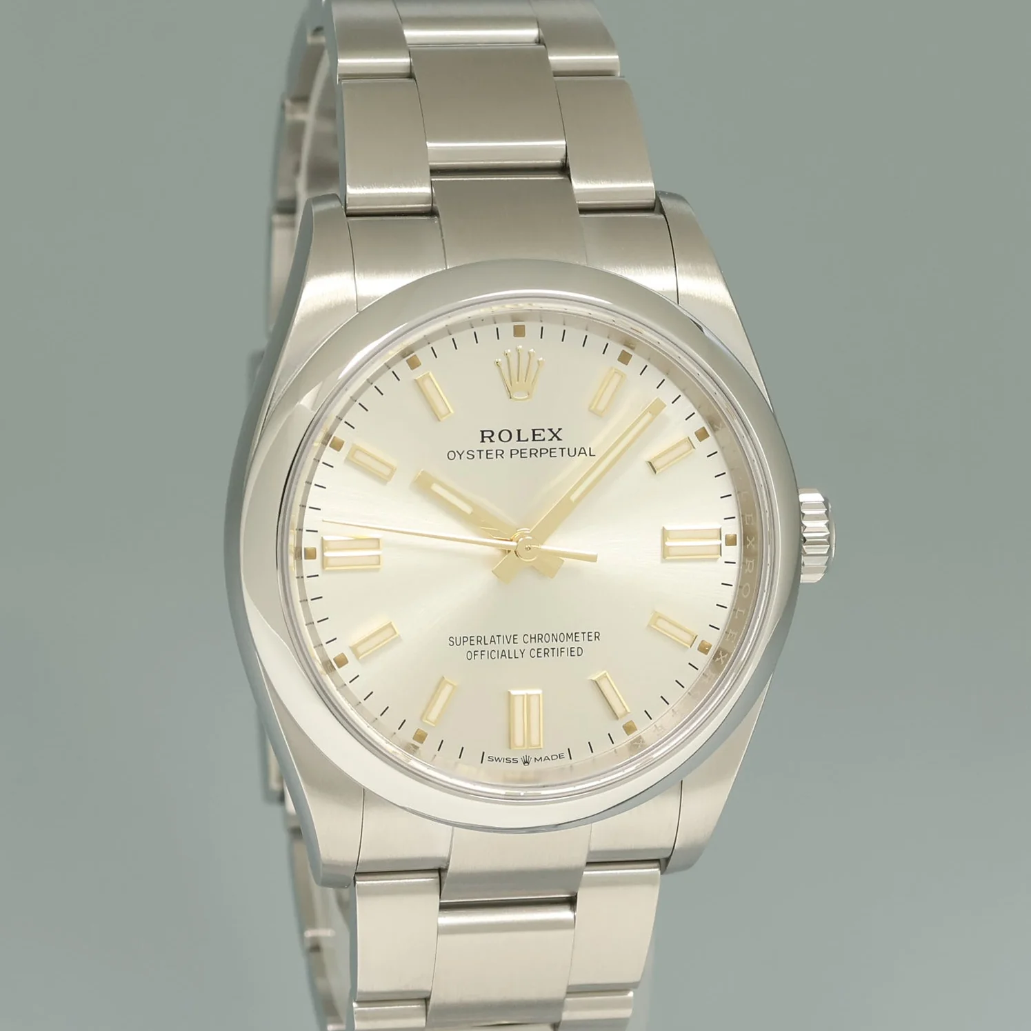 2023 NEW PAPERS Rolex Oyster Perpetual 126000 Silver Dial Stainless Steel 36mm Watch Box - Image 3