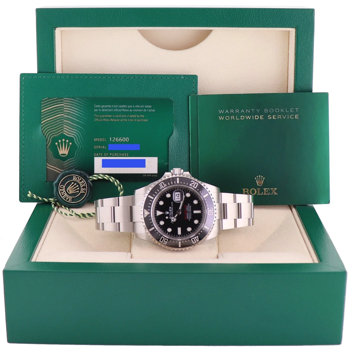2023 NEW PAPERS Rolex Red Seadweller SD43 126600 43mm Mark 2 Watch Box - Image 8