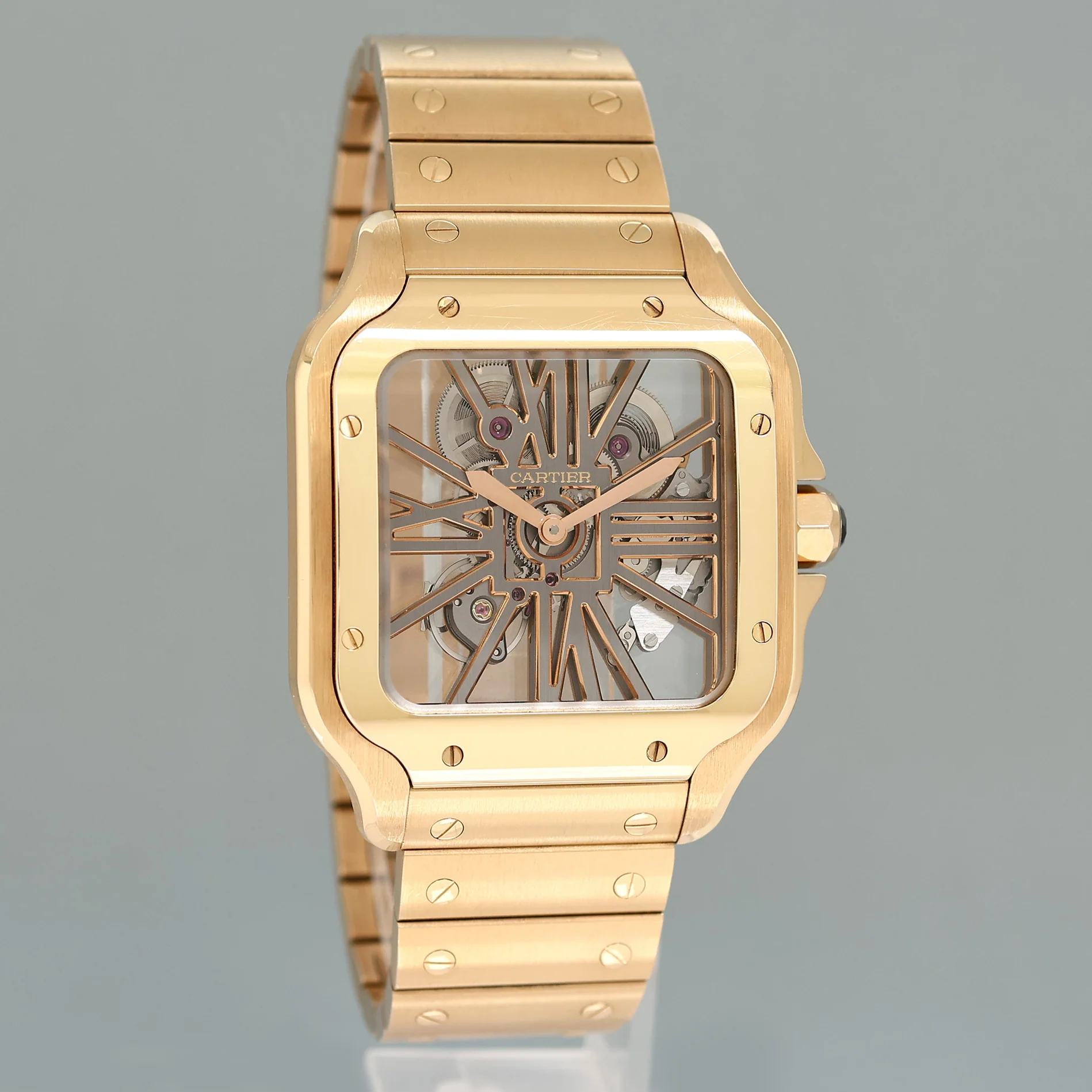 2023 PAPERS MINT Cartier Rose Gold Skeleton WHSA0016 Manual Wind Watch Box - Image 3