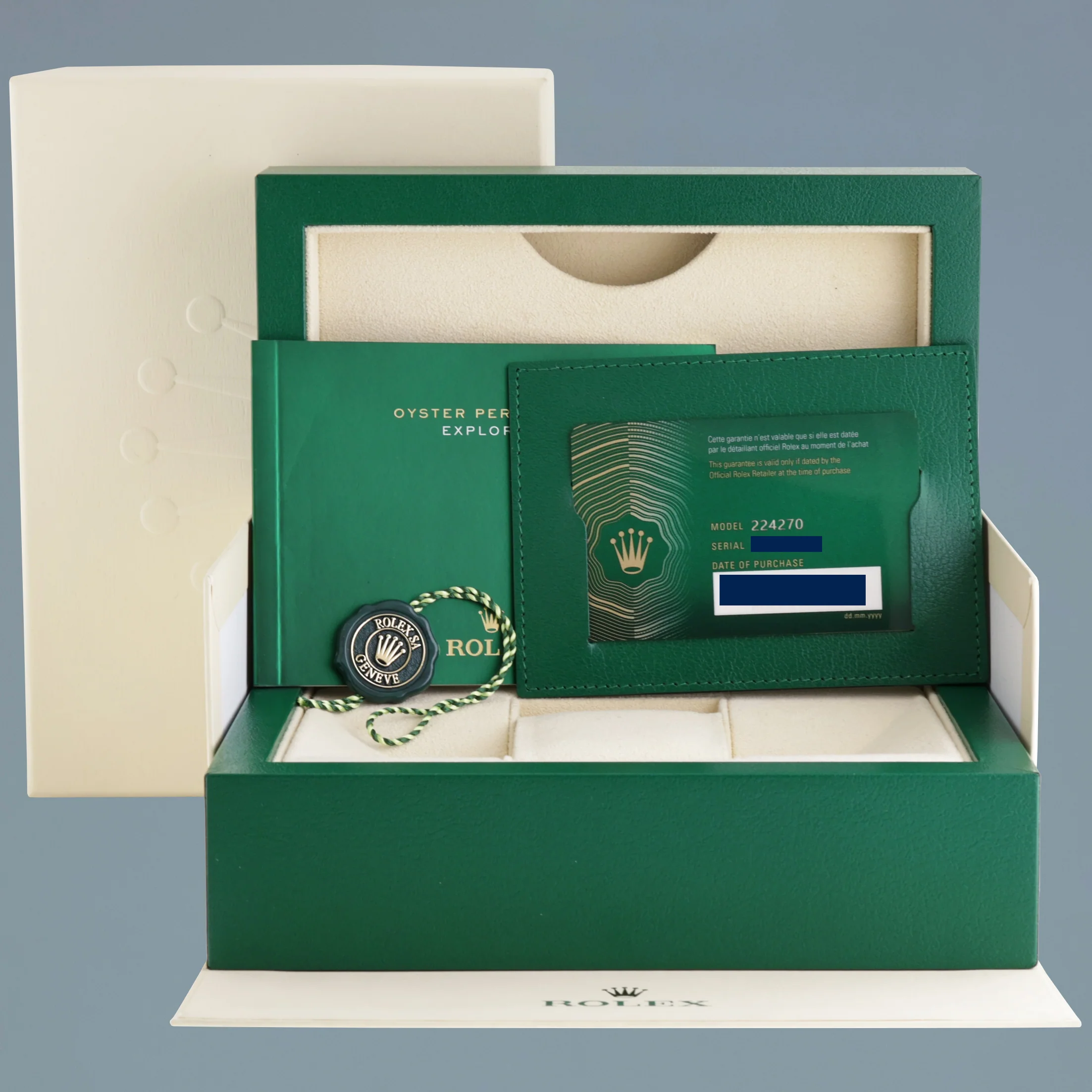 2024 NEW PAPERS Rolex 224270 Explorer Black Arabic Dial Steel 40mm Oyster Watch Box - Image 7
