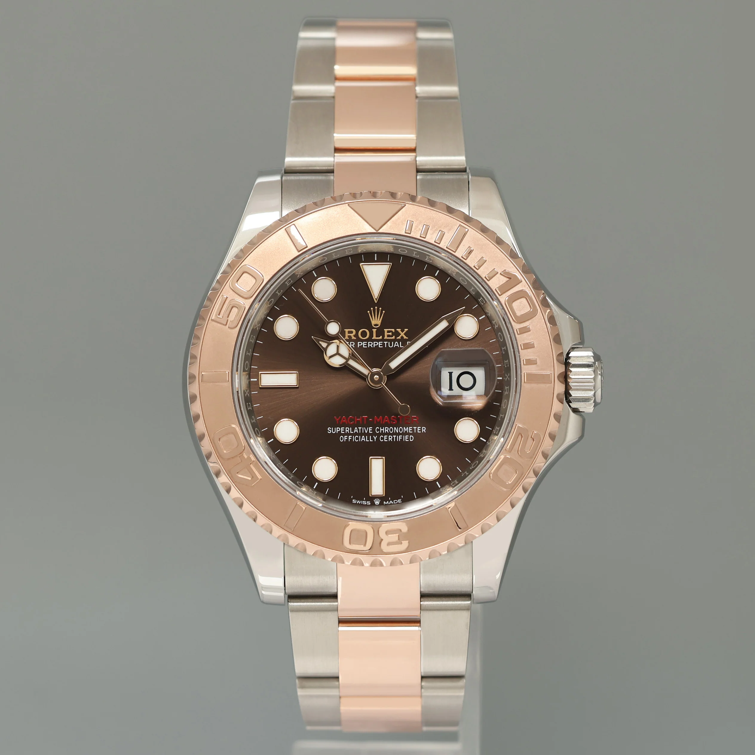 2024 NEW PAPERS Rolex 40mm Yacht-Master 126621 Chocolate Everose Gold Two Tone Watch - Image 2