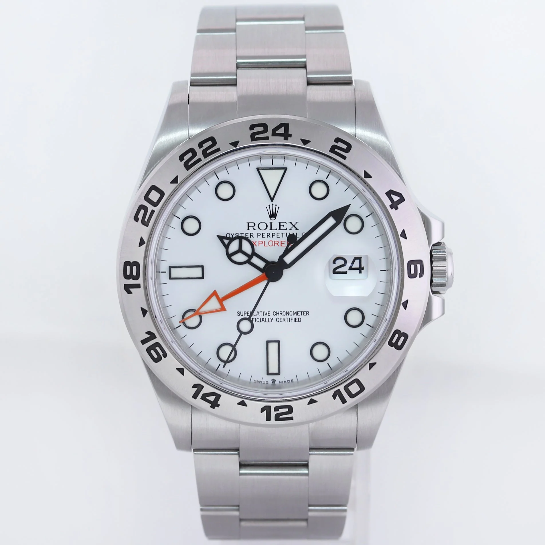2024 NEW PAPERS Rolex Explorer II 226570 White Polar Steel Date 42mm Watch Box - Image 2