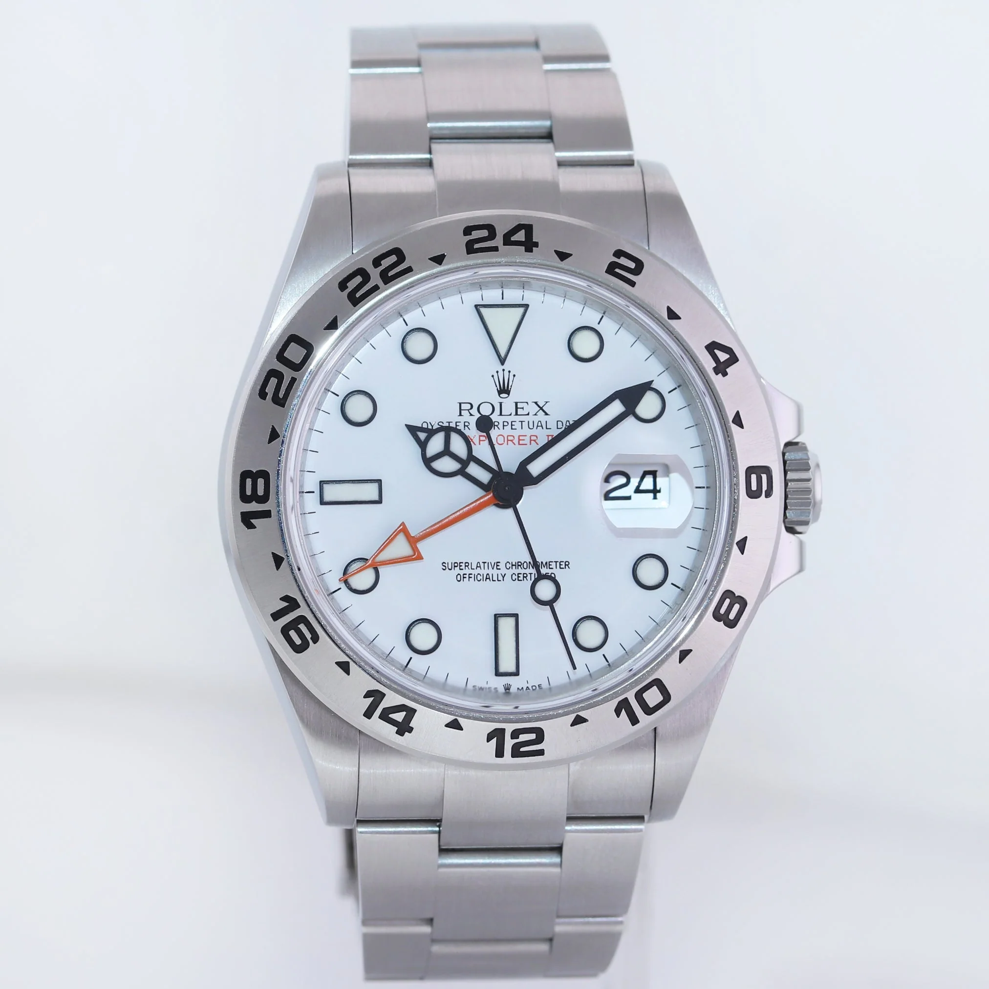 2024 NEW PAPERS Rolex Explorer II 226570 White Polar Steel Date 42mm Watch Box - Image 3