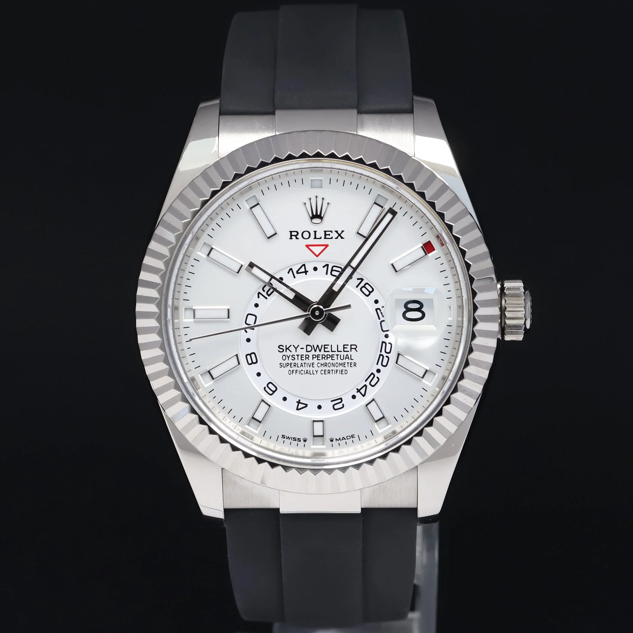 2023 Mint Rolex White Sky-Dweller White Gold Oysterflex 336239 Watch Box - Image 2