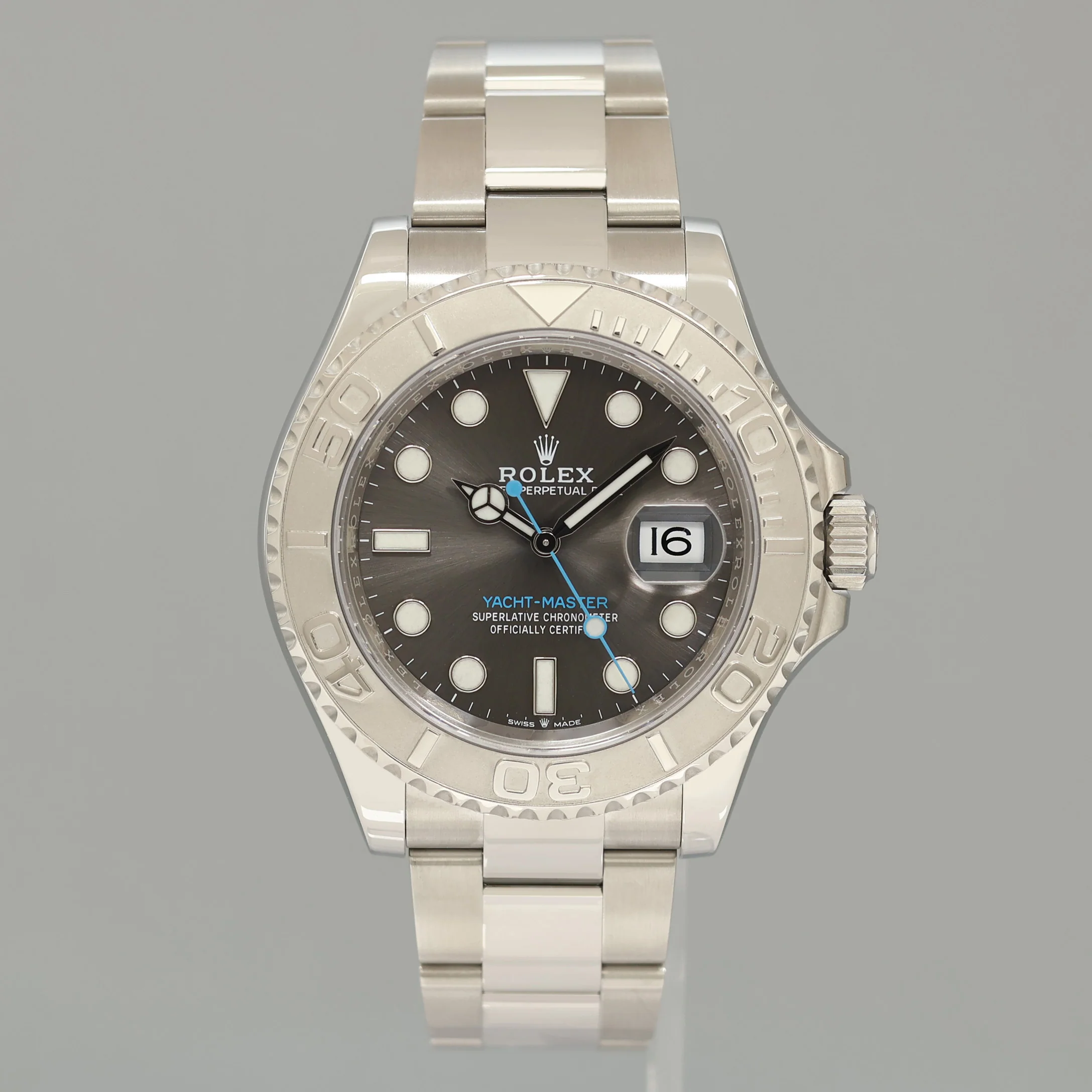 2024 PAPERS Rolex Yacht-Master 126622 Steel Platinum Rhodium Blue Watch Box - Image 2