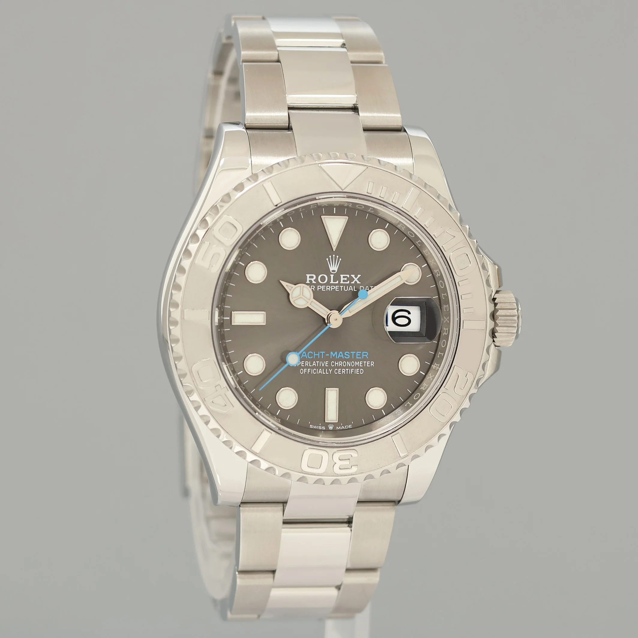 2024 PAPERS Rolex Yacht-Master 126622 Steel Platinum Rhodium Blue Watch Box - Image 3