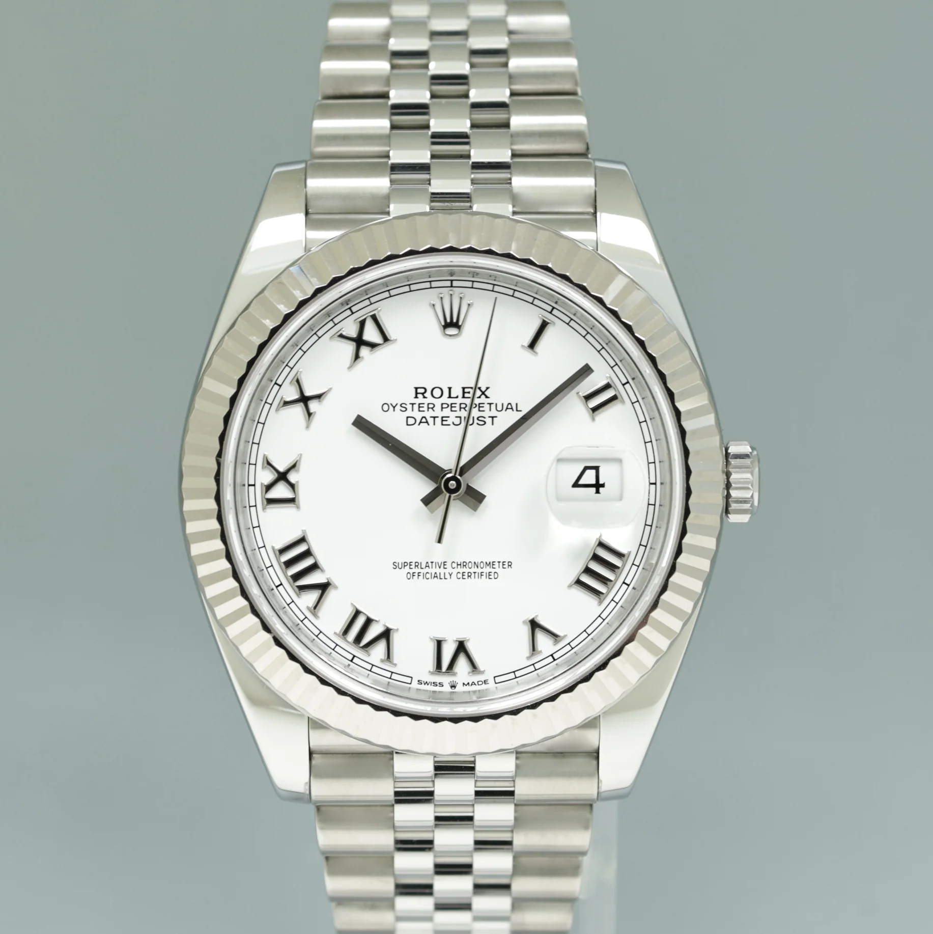 2025 NEW PAPERS Rolex DateJust 126334 White Roman Jubilee White Gold 41mm Watch - Image 2