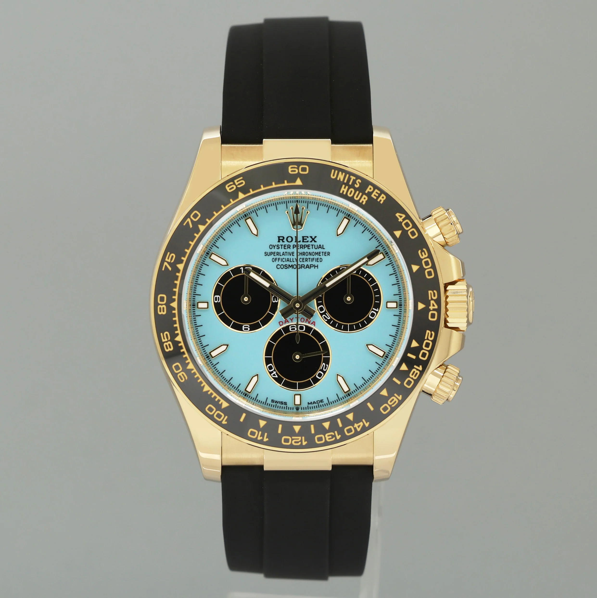 2025 NEW PAPERS Rolex Oysterflex Daytona 126518LN Gold Tiffany Blue Watch Box - Image 2
