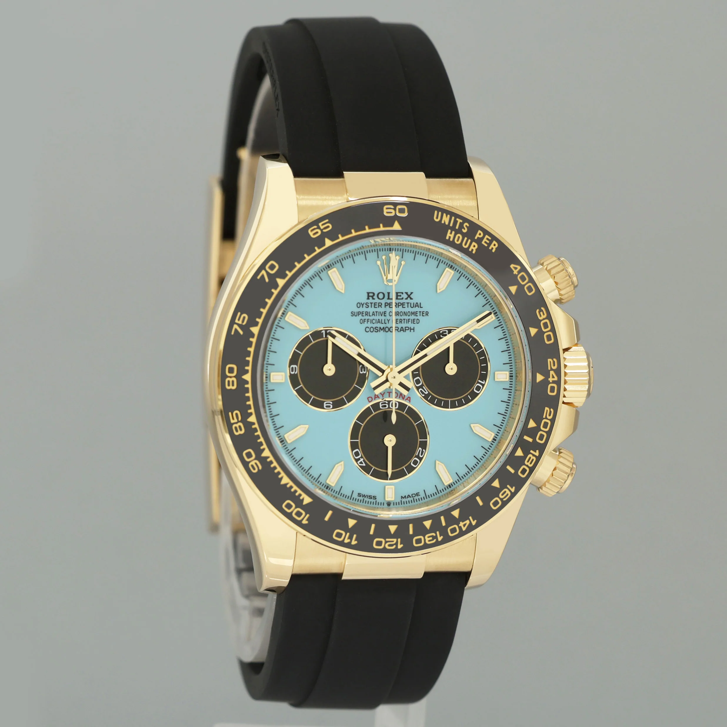 2025 NEW PAPERS Rolex Oysterflex Daytona 126518LN Gold Tiffany Blue Watch Box - Image 3