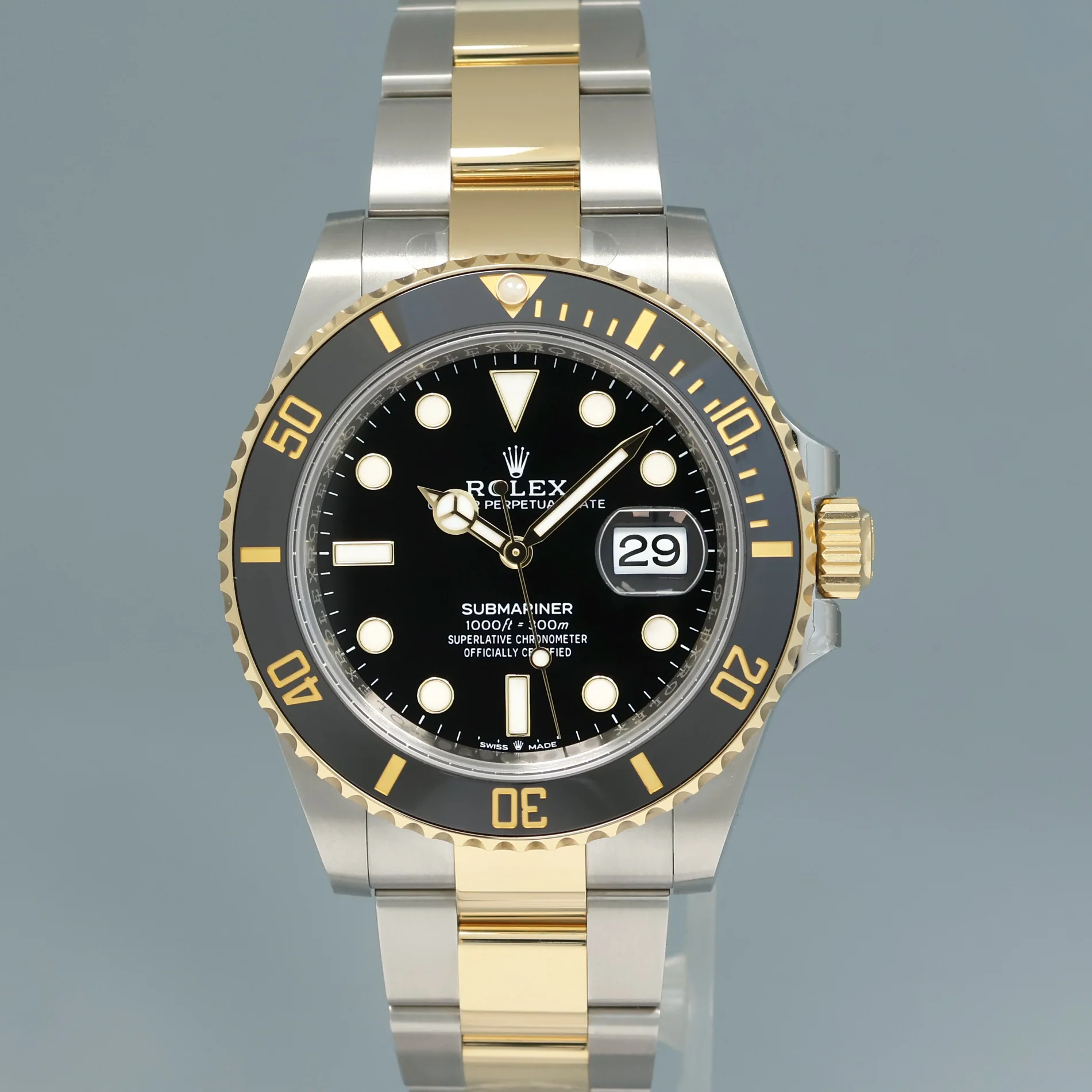 2025 STICKERS NEW PAPERS 126613LN Rolex Submariner 41mm Black Two Tone Gold Steel Watch Box - Image 2