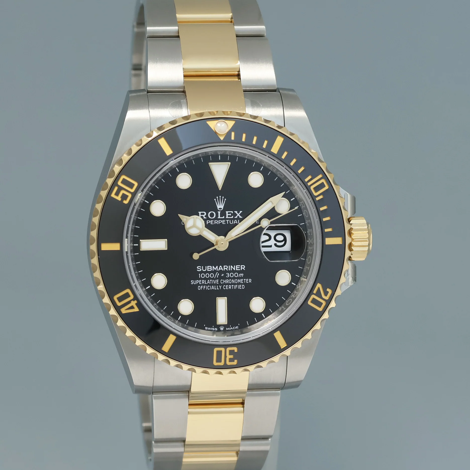 2025 STICKERS NEW PAPERS 126613LN Rolex Submariner 41mm Black Two Tone Gold Steel Watch Box - Image 3