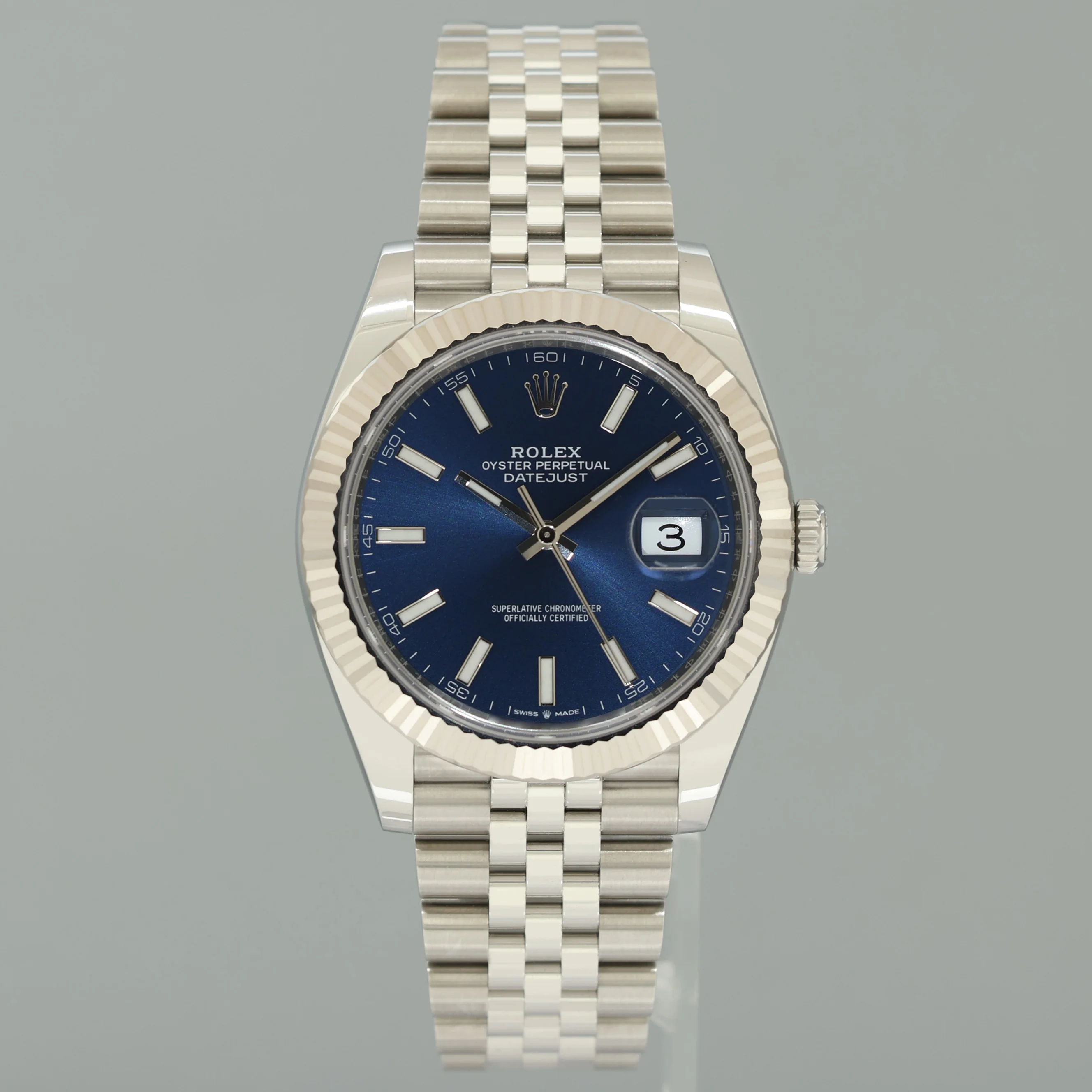 2026 NEW PAPERS Rolex DateJust 41 Blue Stick Jubilee Fluted 126334 Watch Box - Image 2