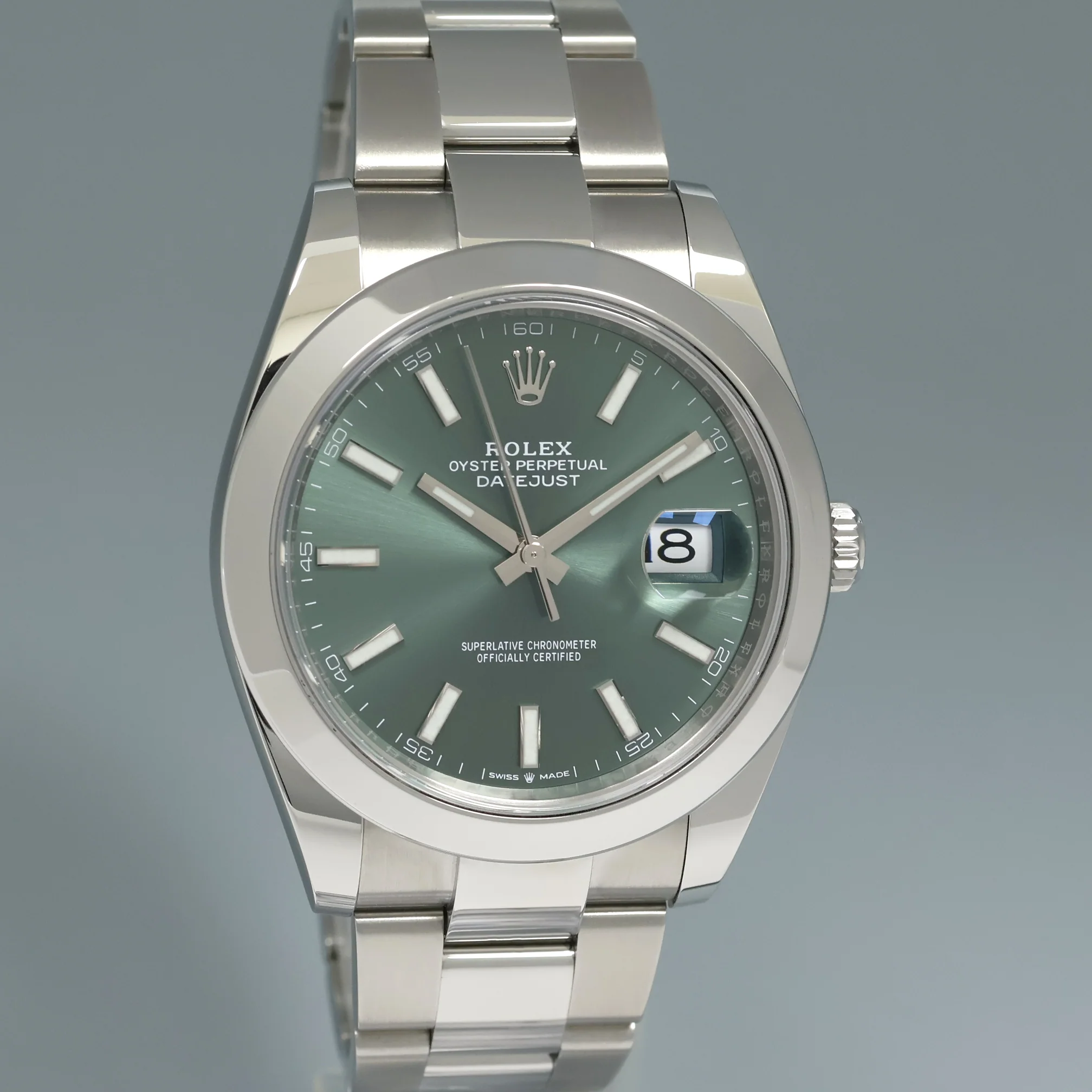 2026 NEW PAPERS Rolex DateJust 41 Steel 126300 Mint Green Oyster 41mm Watch Box - Image 3