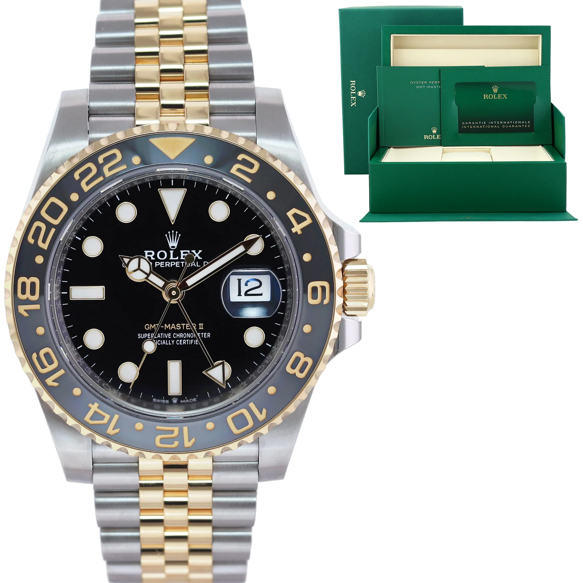 2026 NEW PAPERS Rolex GMT Master II Zombie Gold Two Tone 40mm Jubilee 126713GRNR Watch