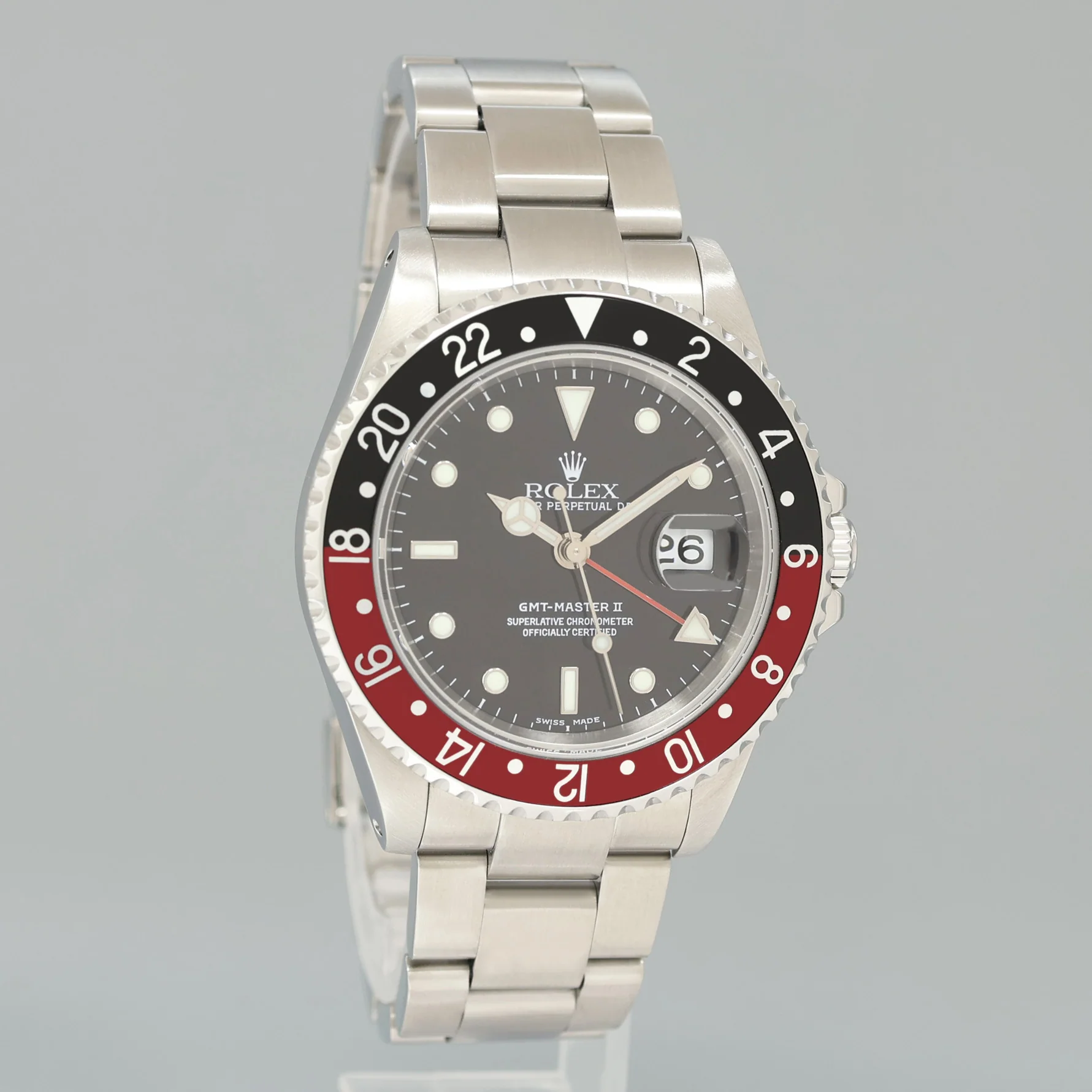 MINT 2002 Rolex GMT-Master II Coke Red Black Steel 16710 40mm Watch Box - Image 3